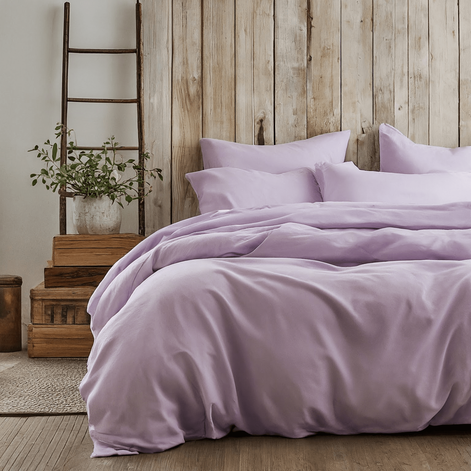 Tache Light Pastel Purple Duvet Cover with Zipper Closure