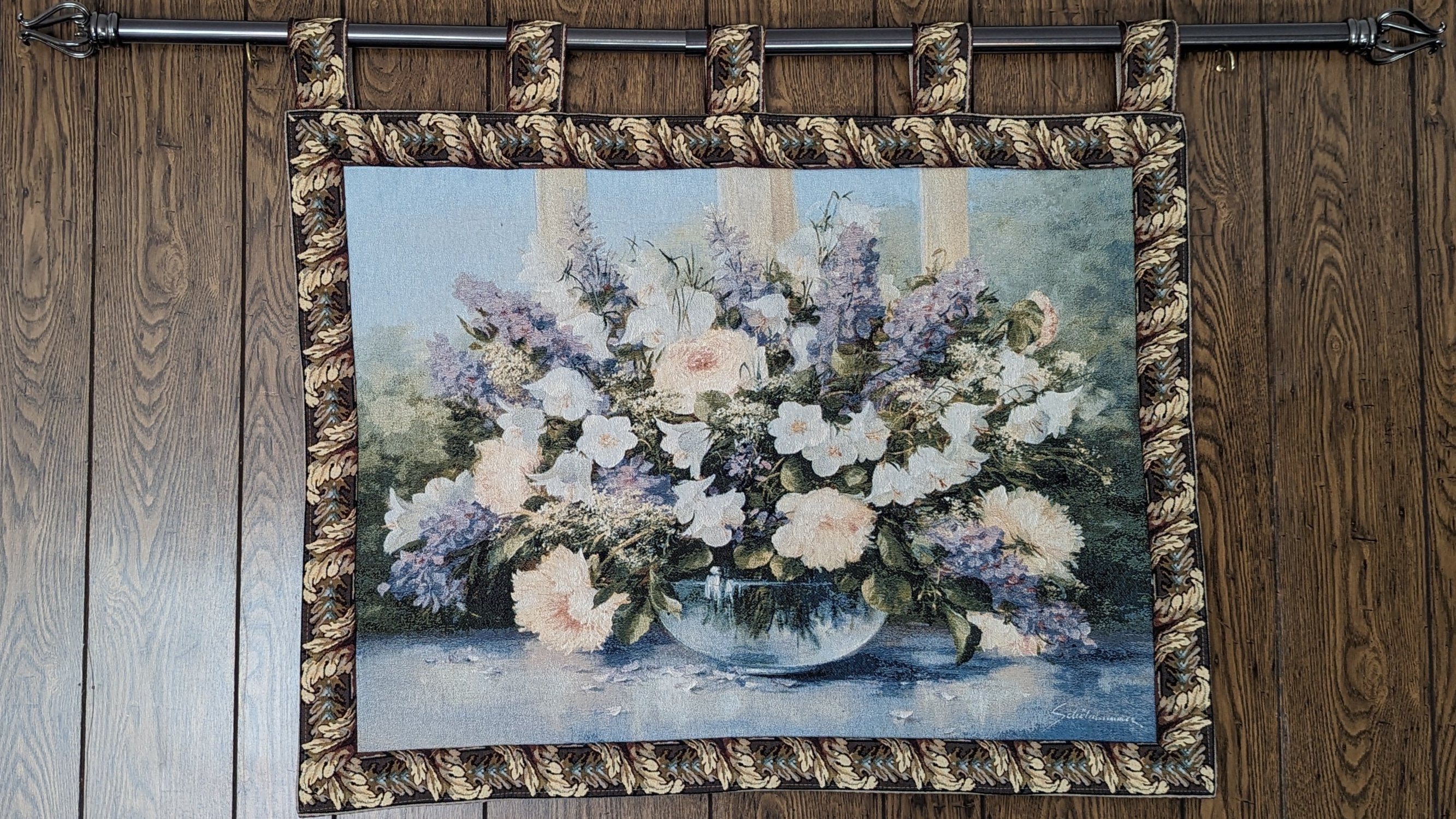 lavender flower tapestry Tache Bouquet Of Flowers Tapestry Lavender Floral Wall Hanging 33 X 24 (13021)