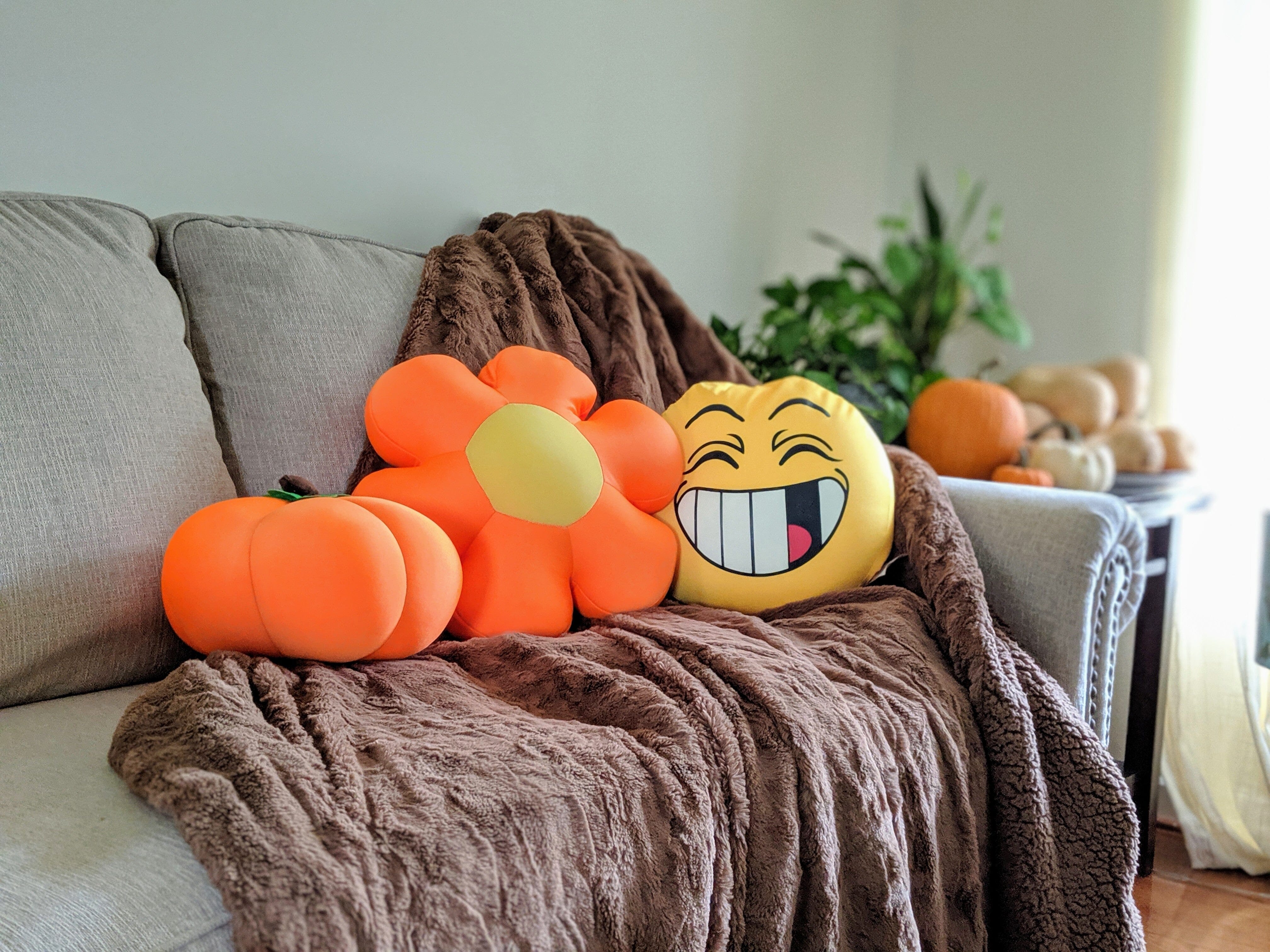 Tache Squishy Crazy Faces Microbead Cushions Throw Pillows - Tache Home Fashion