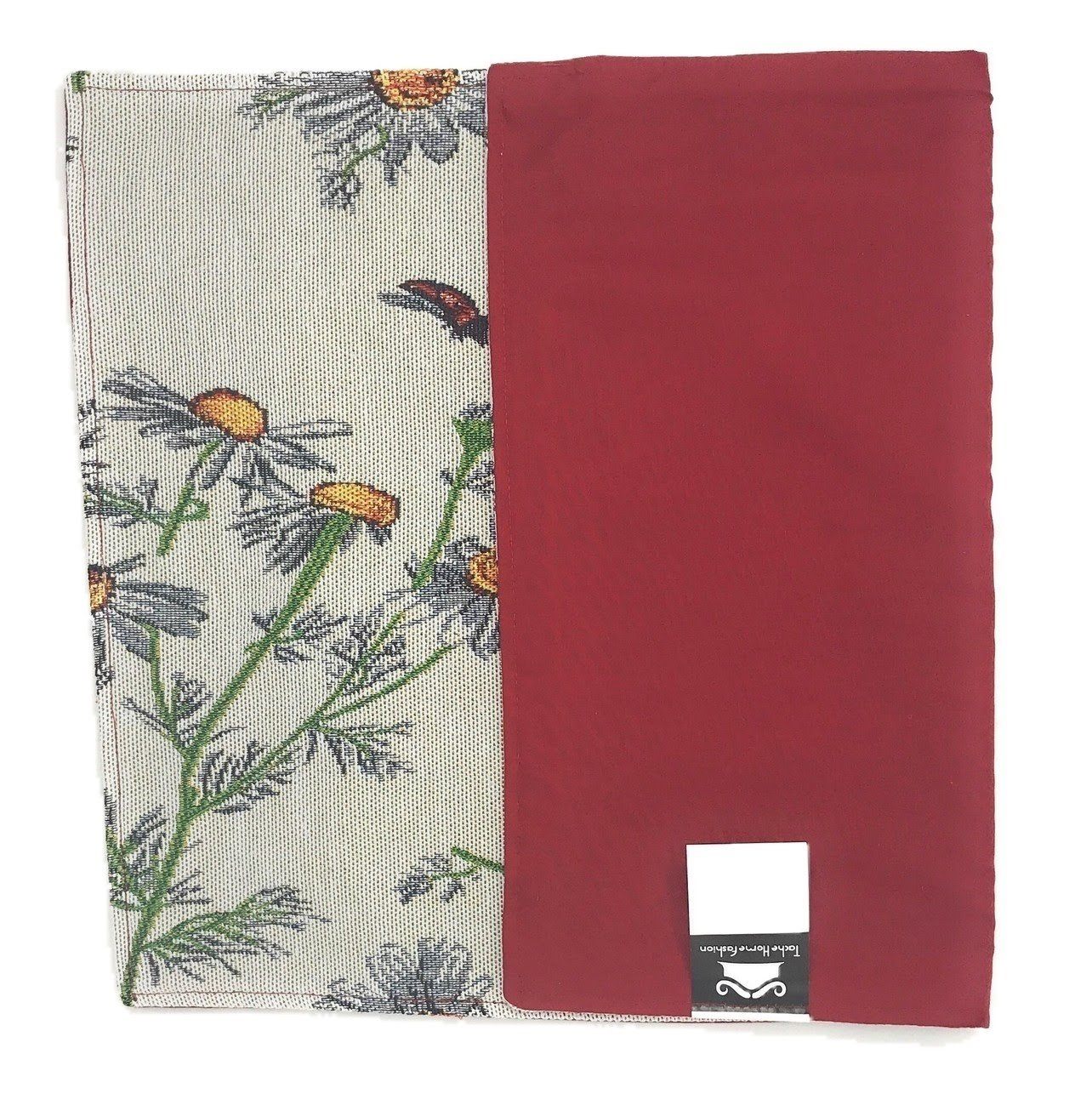 Tache Floral Daisies Ladybugs Woven Tapestry Placemat Set (18114) - Tache Home Fashion