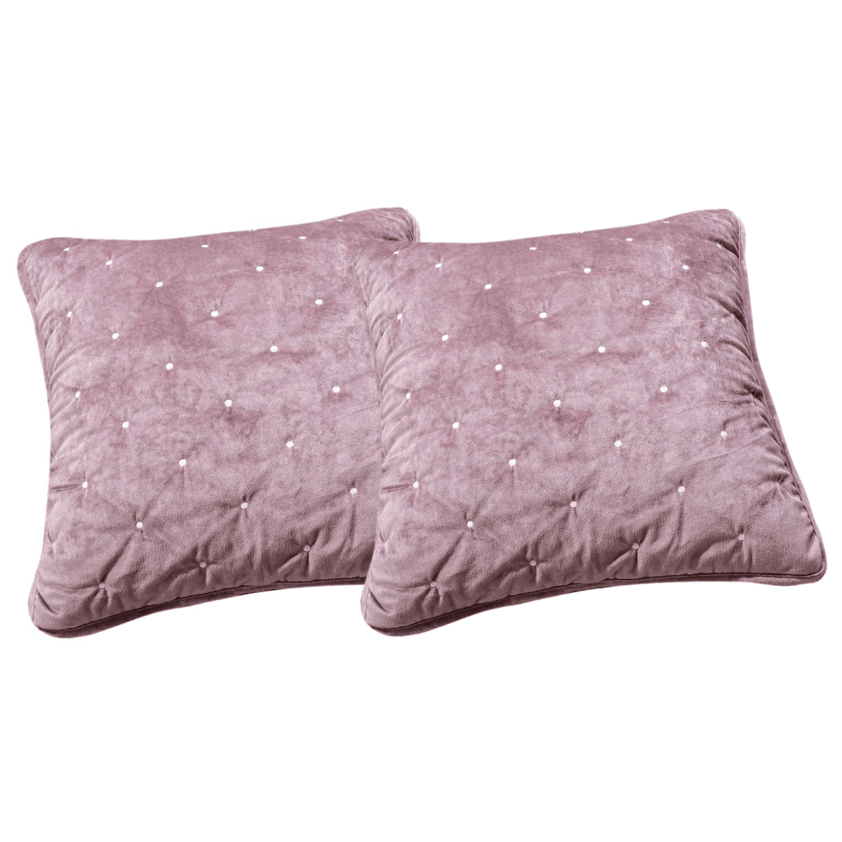 Tache Velvet Dreams Purple Mauve Plush Diamond Tufted Cushion Covers / Euro Sham (JHW-853P) - Tache Home Fashion