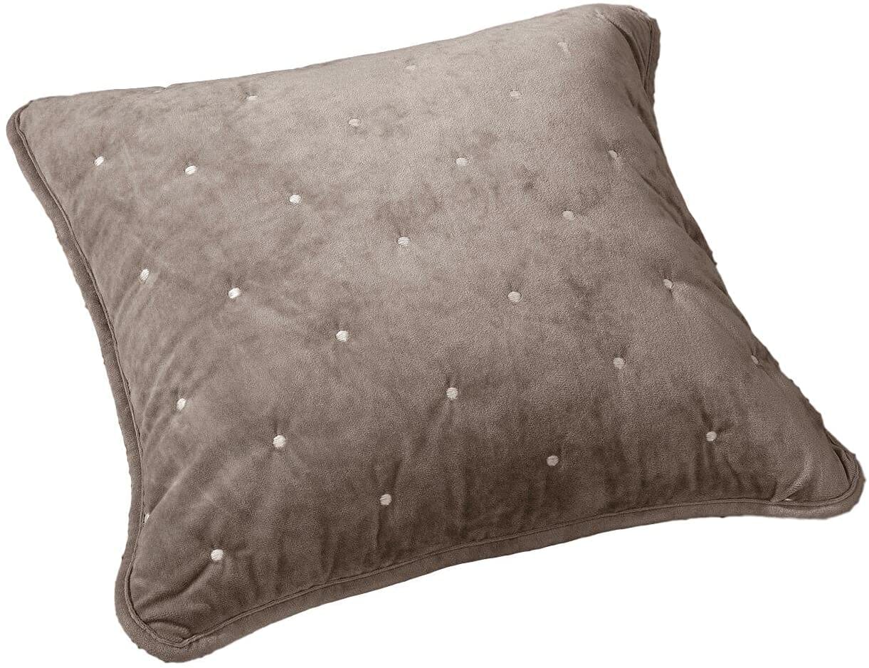 Tache Velvet Dreams Sand Taupe Beige Plush Diamond Tufted Cushion Covers / Euro Sham (JHW-853B) - Tache Home Fashion