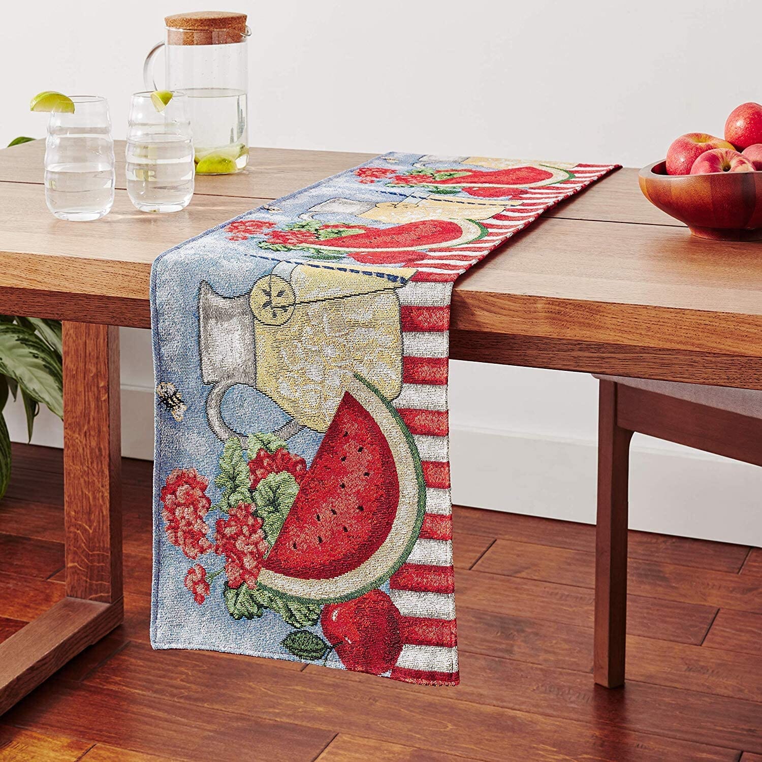 Tache Fruity Drinks Watermelon Lemonade Woven Tapestry Table Runners (13082TR) - Tache Home Fashion