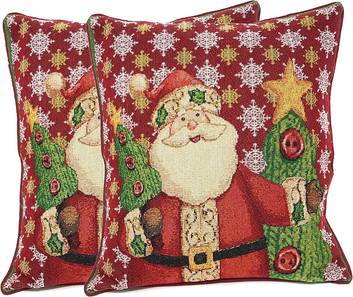 Tache Christmas Cute Santa Claus Is Coming to Town Throw Pillow Cover (DB15191CC) - Tache Home Fashion