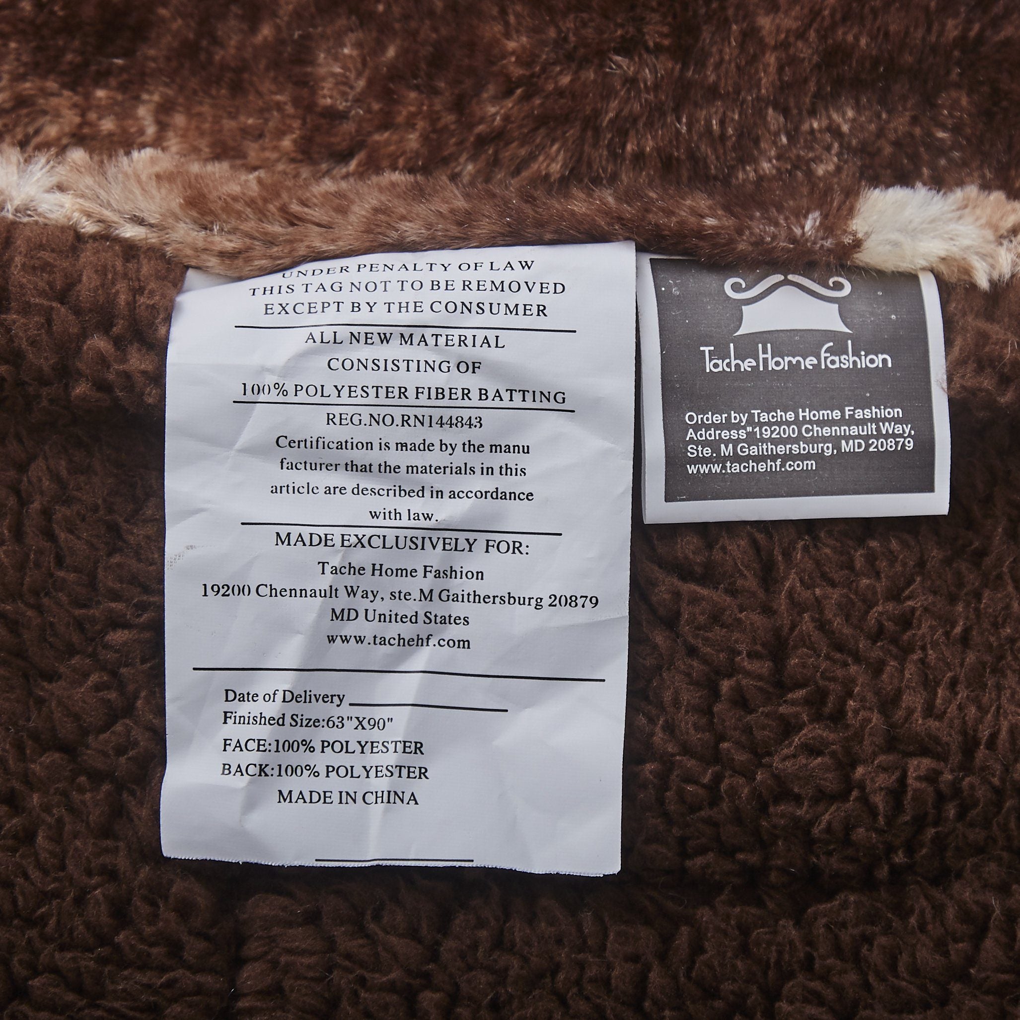 Tache Golden Brown Faux Fur Sherpa Throw Blanket (DY01) - Tache Home Fashion