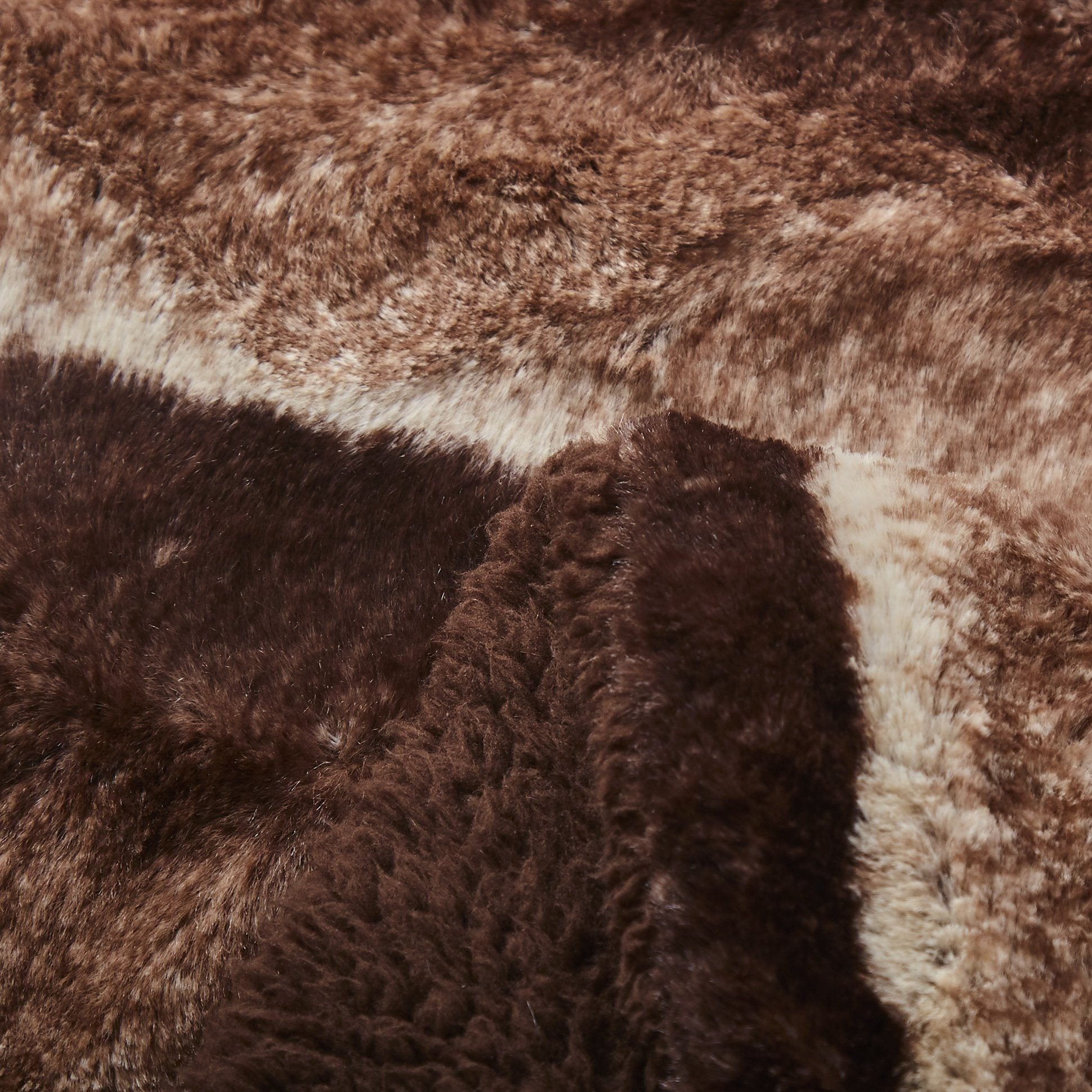 Tache Golden Brown Faux Fur Sherpa Throw Blanket (DY01) - Tache Home Fashion