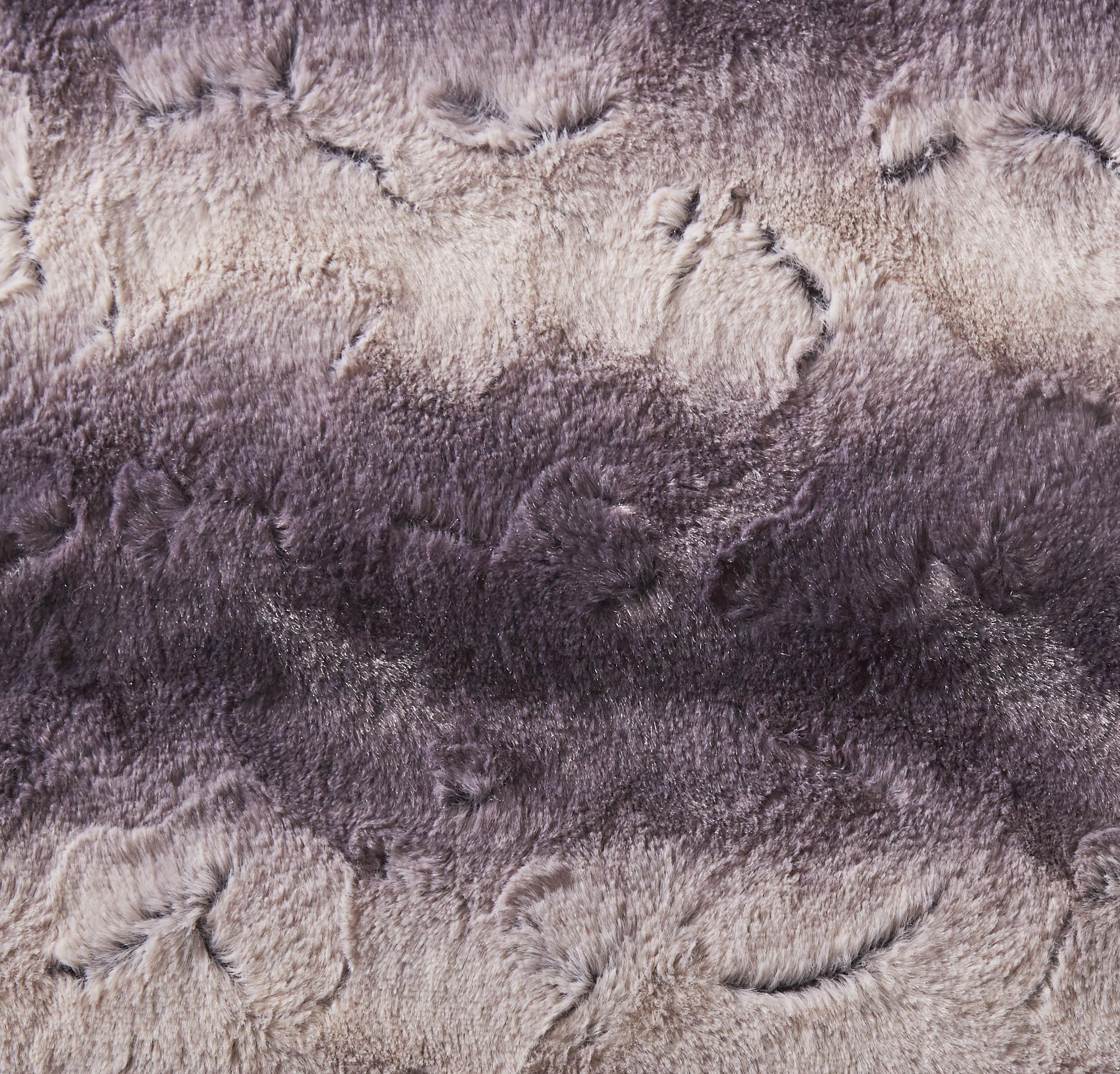 Tache Luxury Black Striped Faux Fur Throw Blanket (DY06) - Tache Home Fashion