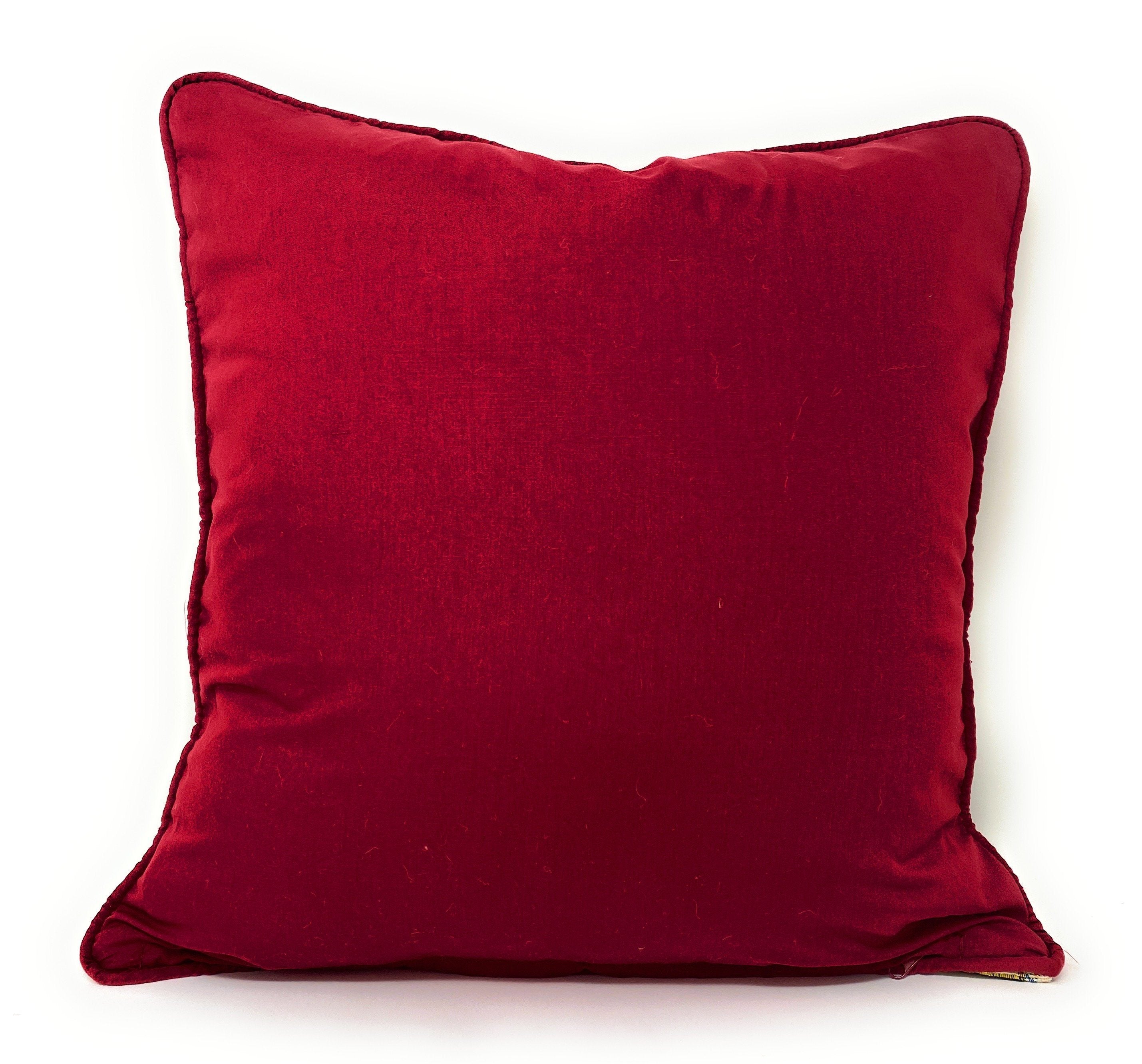 Tache Elegant Burgundy Ornate Paisley Woven Tapestry Throw Pillow Cover (18194) - Tache Home Fashion