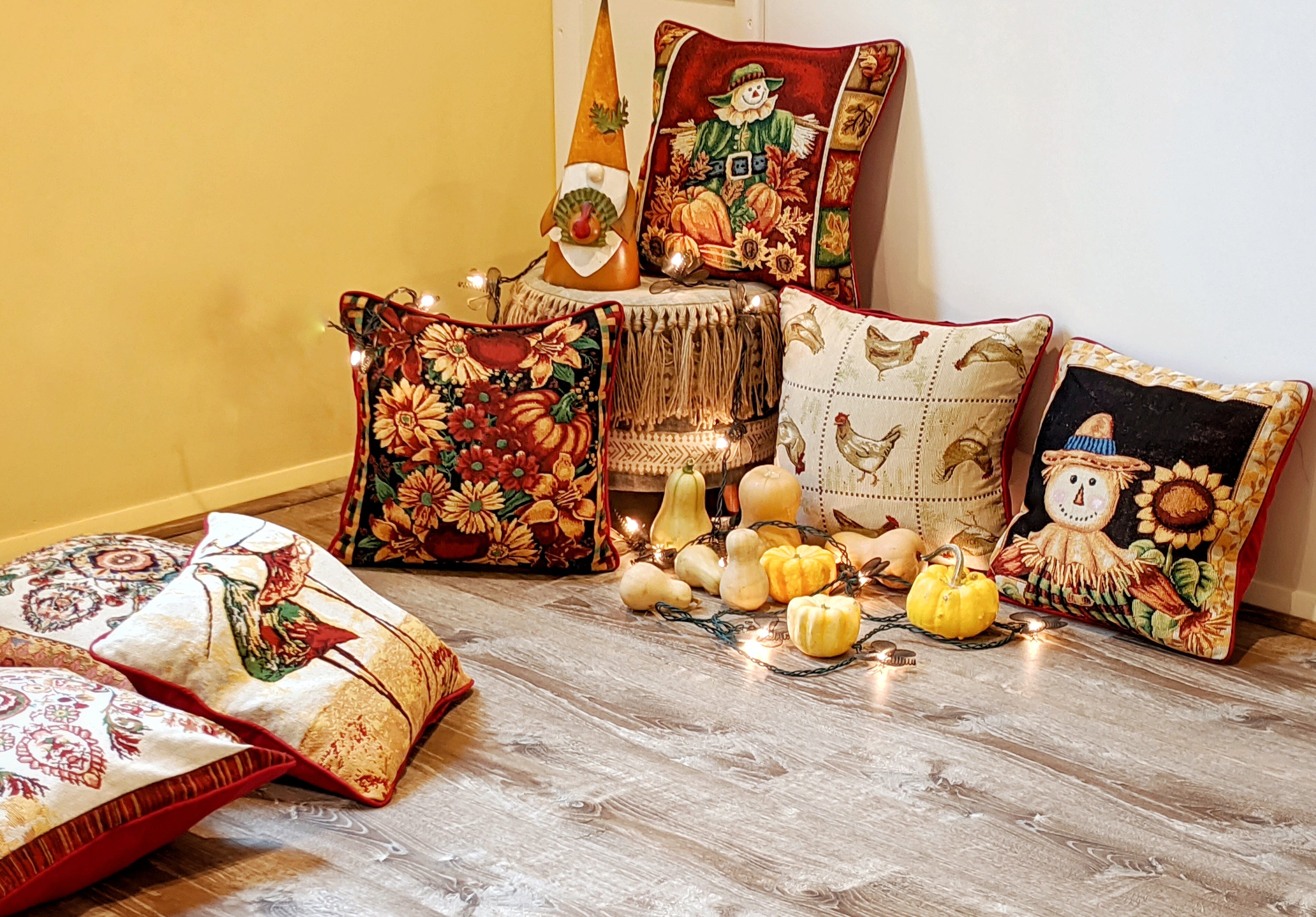 Tache Abstract Ballerina Art Golden Beige Woven Tapestry Throw Pillow Cover (18110) - Tache Home Fashion