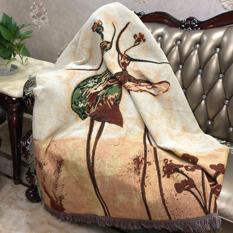 Tache Abstract Art Ballet Dancers Afghan Tapestry Throw Blanket with Fringe (2500) - Tache Home Fashion
