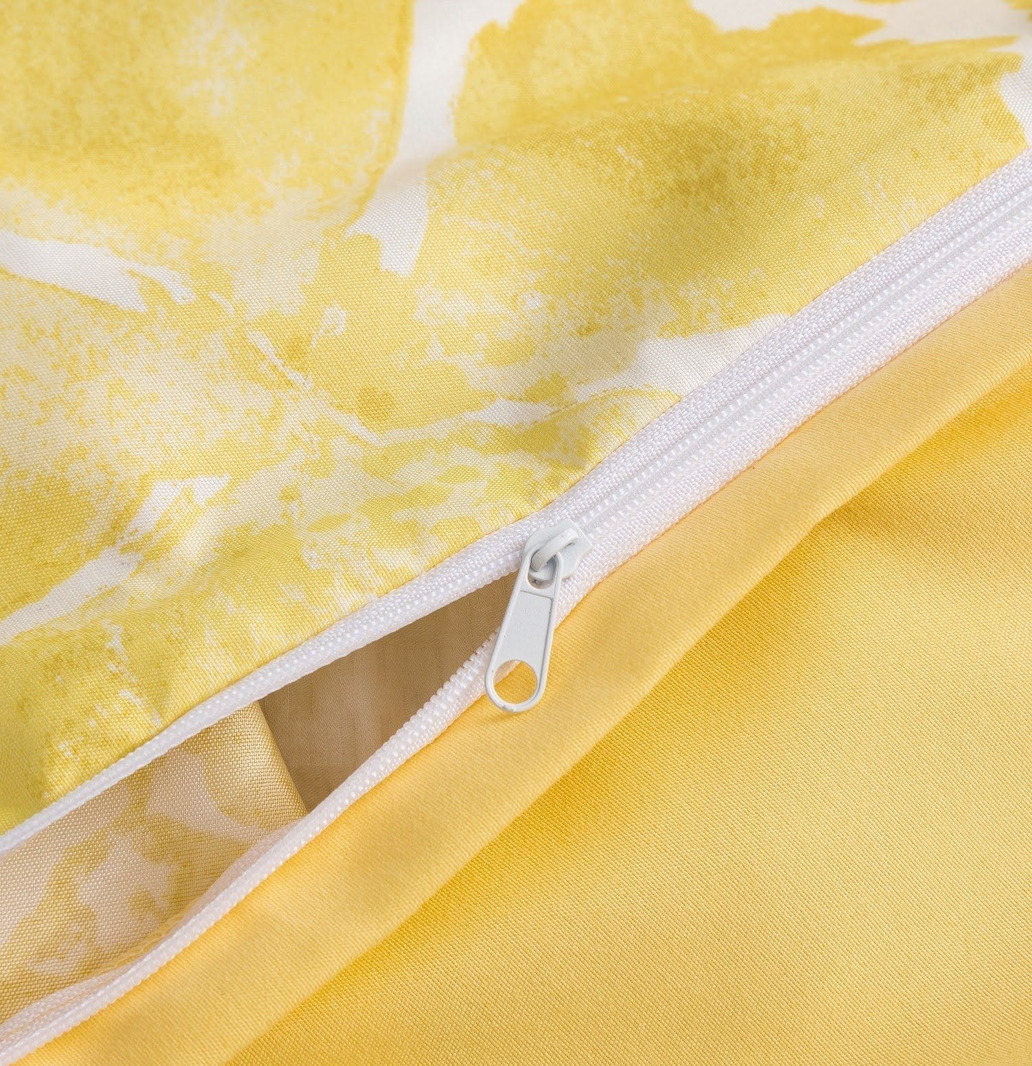 Tache Microfiber Watercolor Tropical Floral Yellow Blue Duvet Cover (JHW-841) - Tache Home Fashion