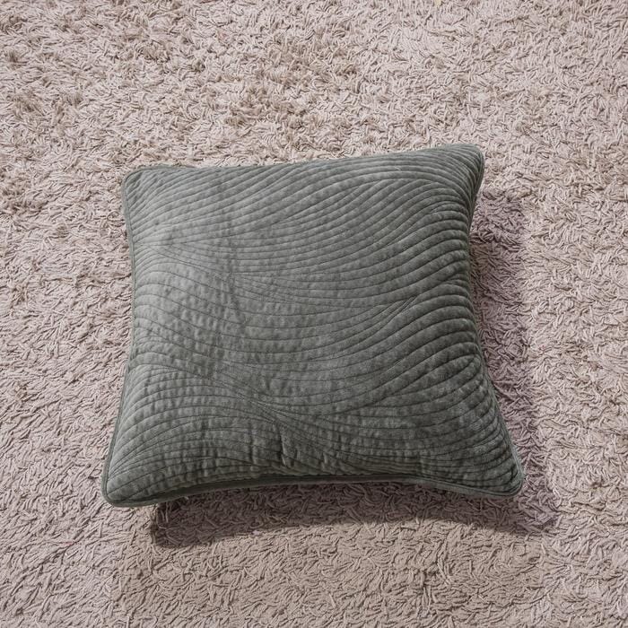 Tache Velvet Dreams Dark Taupe Plush Waves Cushion Covers / Euro Sham (JHW-852BR) - Tache Home Fashion