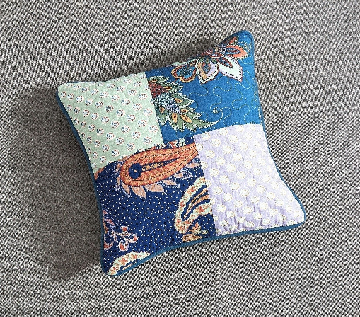 Tache Cotton Patchwork Paisley Bohemian Night Flower Cushion Cover 2-Pieces (JHW-882) - Tache Home Fashion