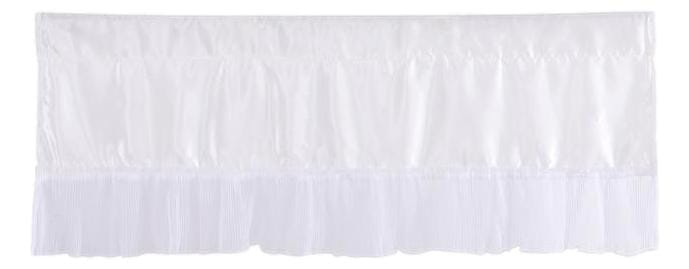 Tache Satin Ruffle Pearl White Delicate Rose Valance (MA125) - Tache Home Fashion