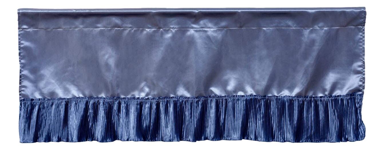 Tache Satin Ruffle Sweet Victorian Window Curtain Tailored Valance 18x52" Blue (MZ002) - Tache Home Fashion