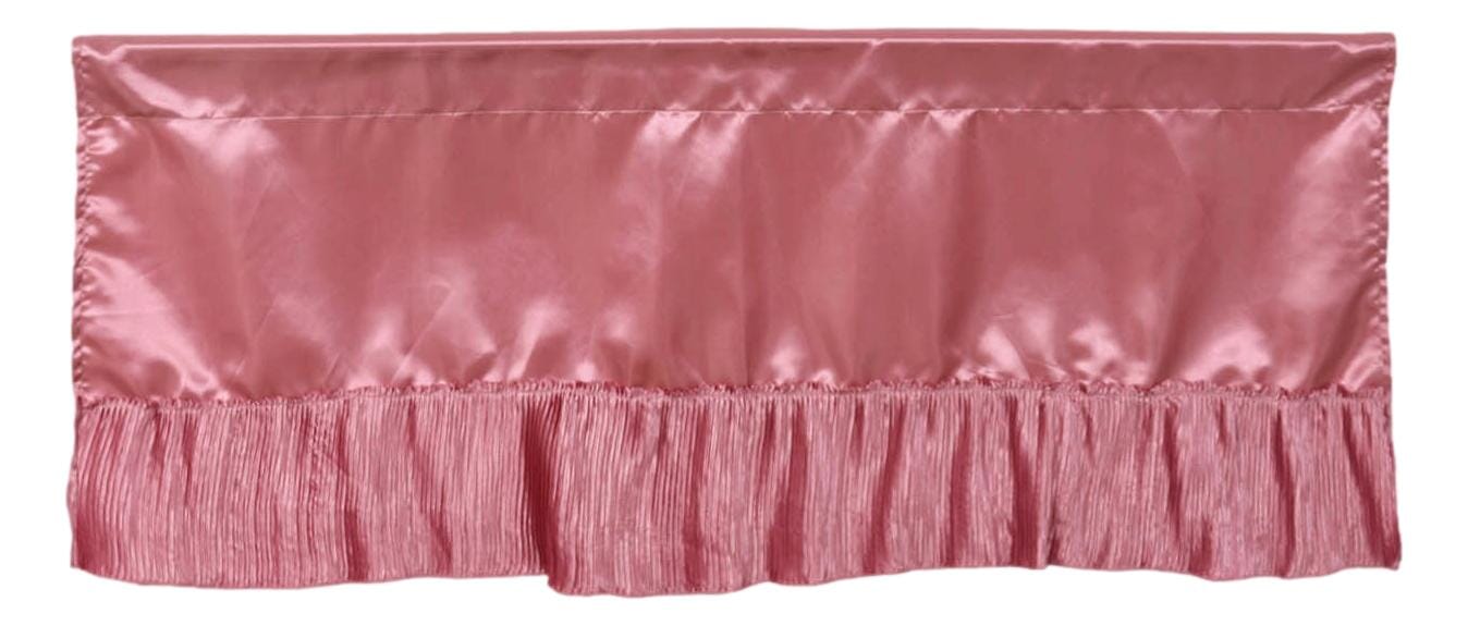 Tache Satin Ruffle Sweet Victorian Window Curtain Tailored Valance 18x52" Pink (MZ002) - Tache Home Fashion