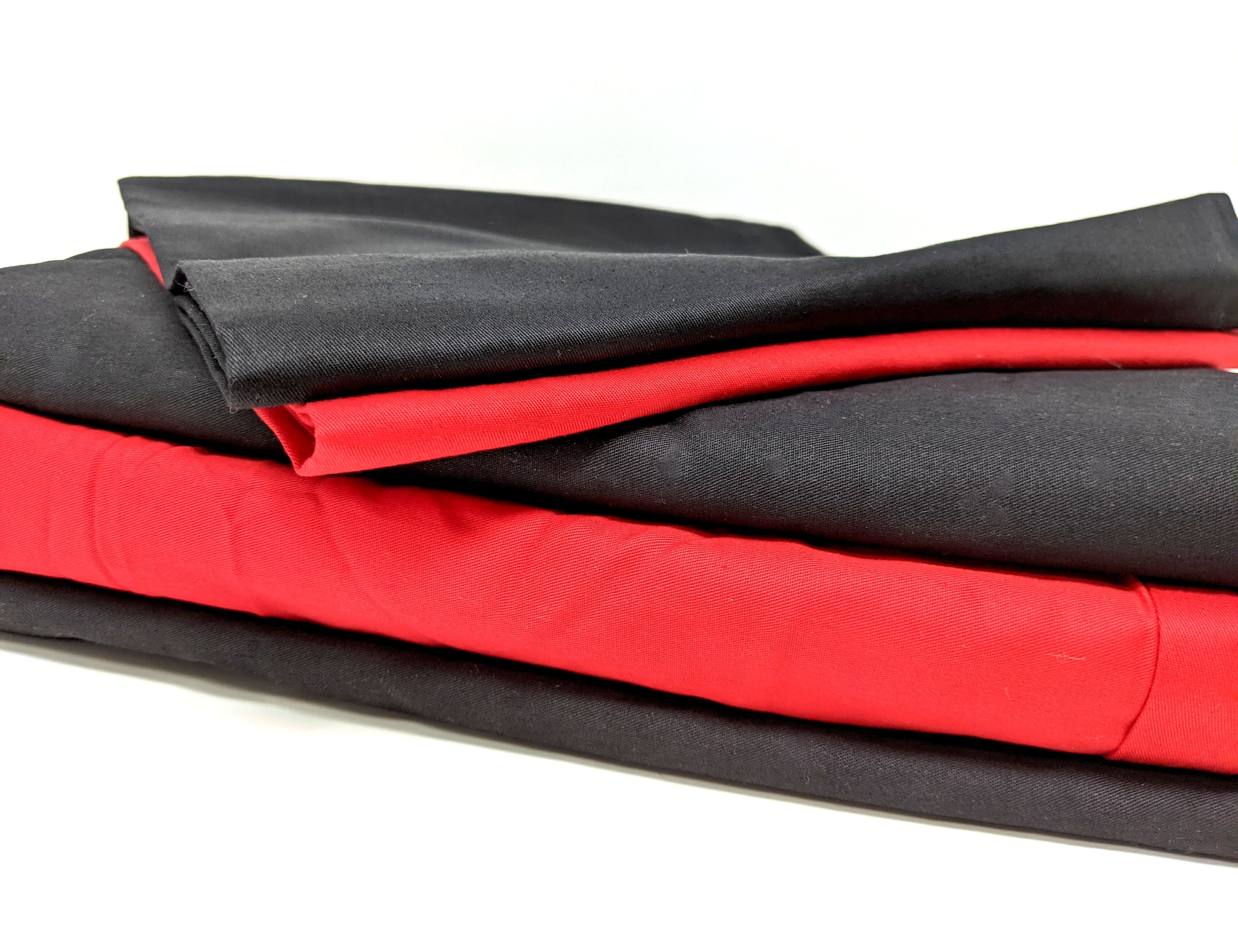 Tache Cotton Vibrant Red and Black Bed sheet set (BS4PC-BR) - Tache Home Fashion