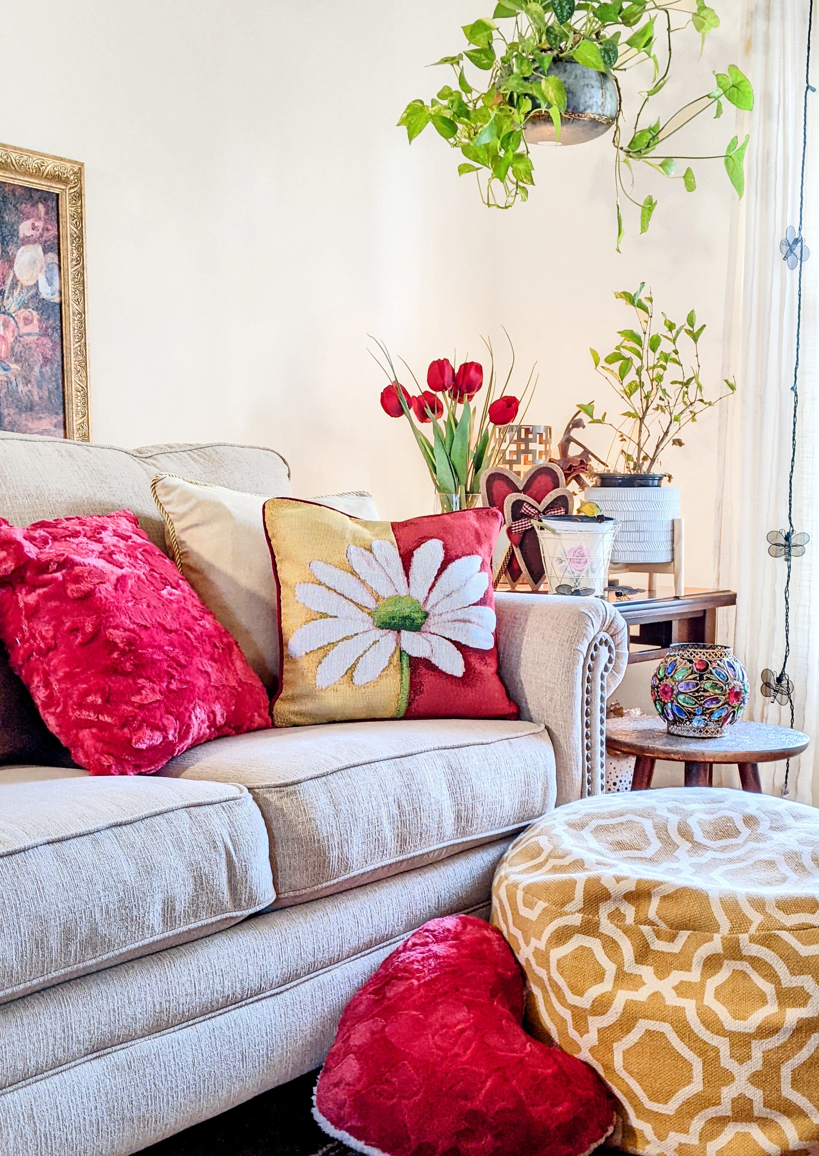 Tache Floral Loves Me Not Daisy Tapestry Throw Pillow Cover (9046) - Tache Home Fashion