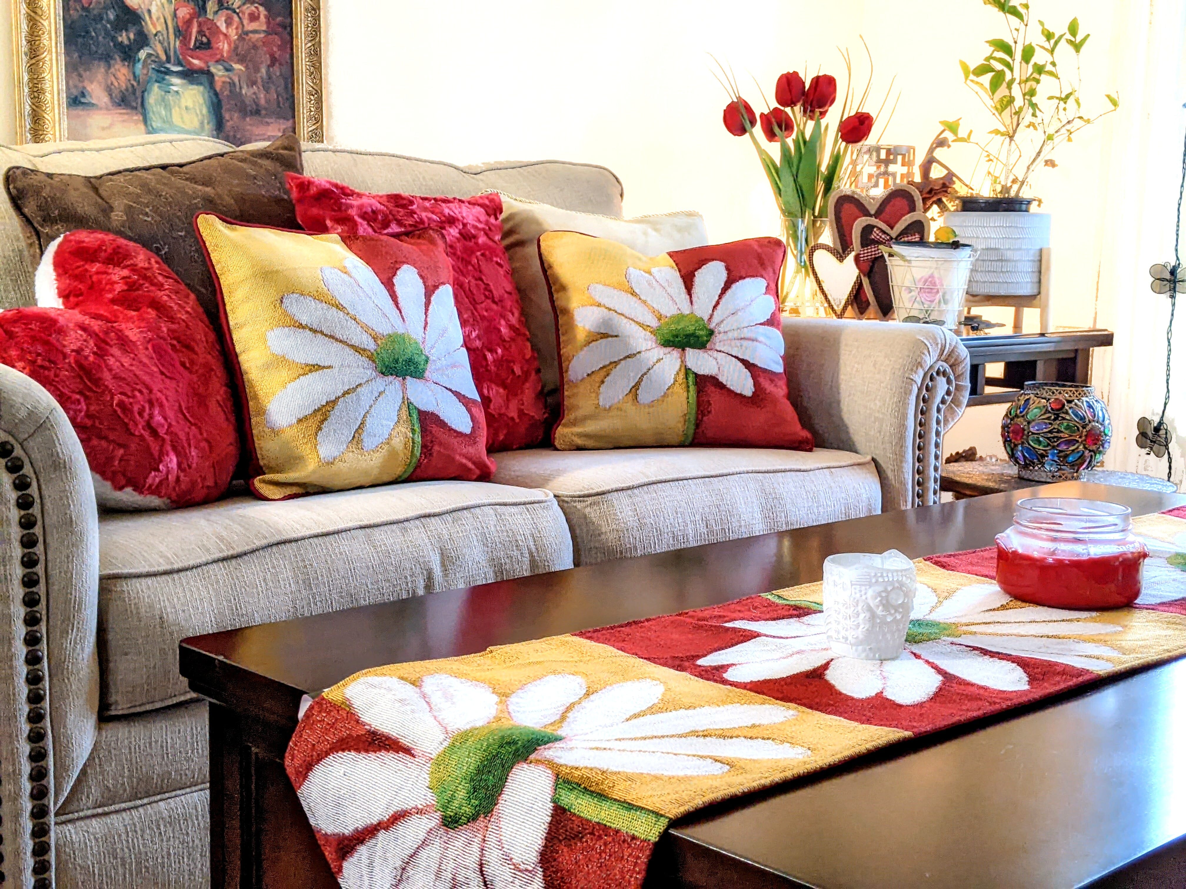 Tache Floral Loves Me Not Daisy Tapestry Throw Pillow Cover (9046) - Tache Home Fashion