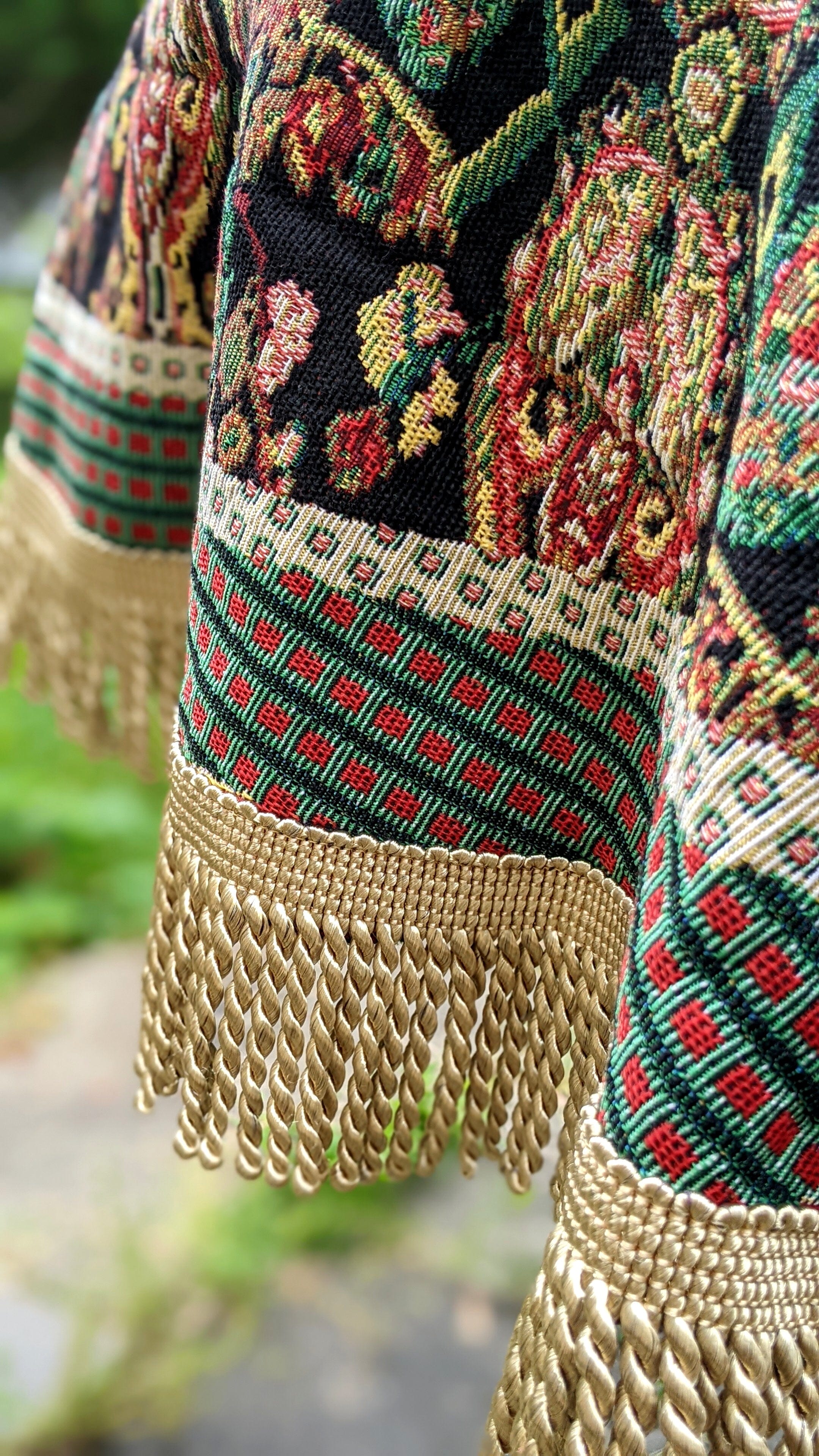 Tache Elegant Black Ornate Paisley Woven Tapestry Tablecloth (18192) - Tache Home Fashion