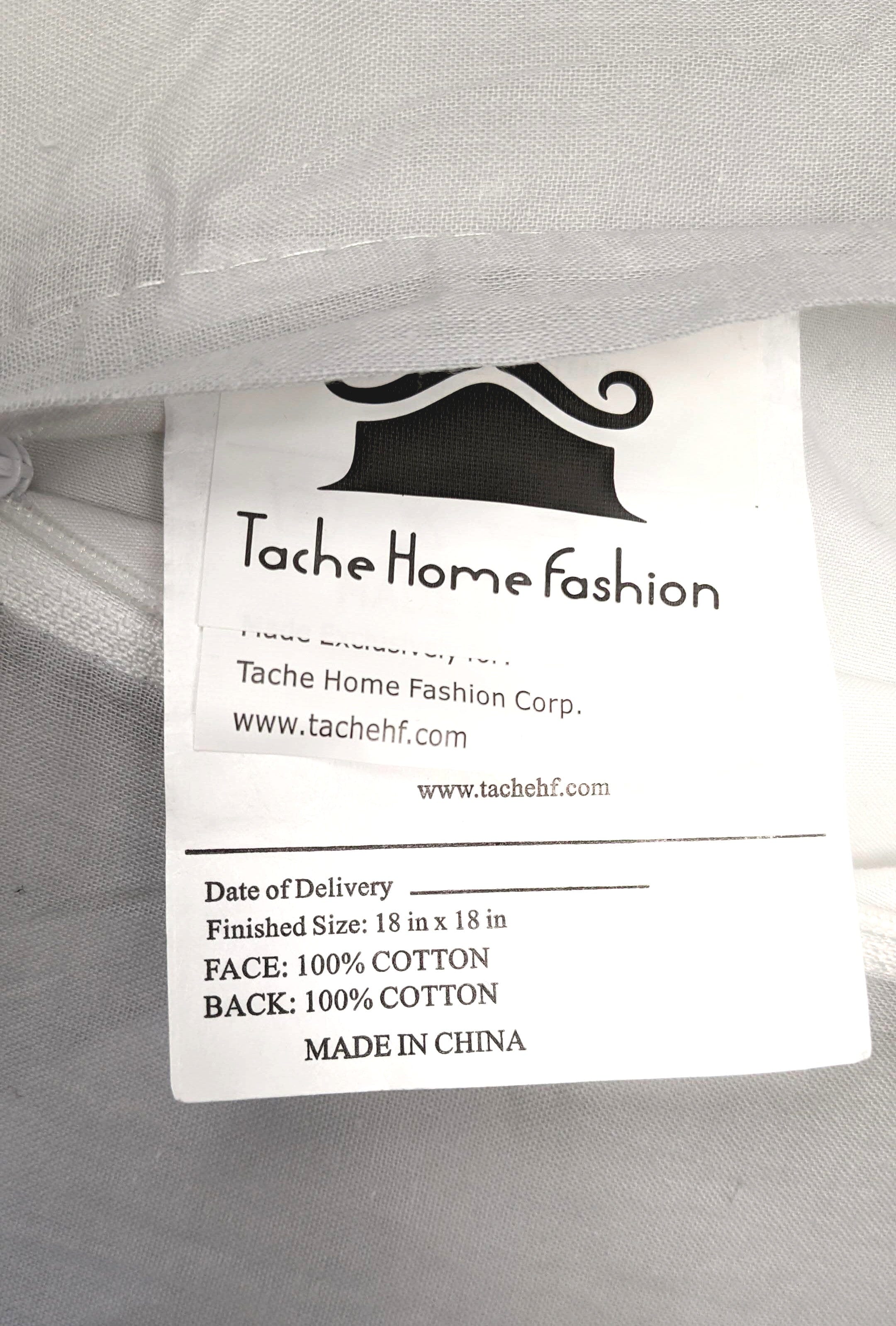 Tache Cotton Light Grey Silver Soothing Pastel Cushion Covers / Euro Sham (JHW-862) - Tache Home Fashion