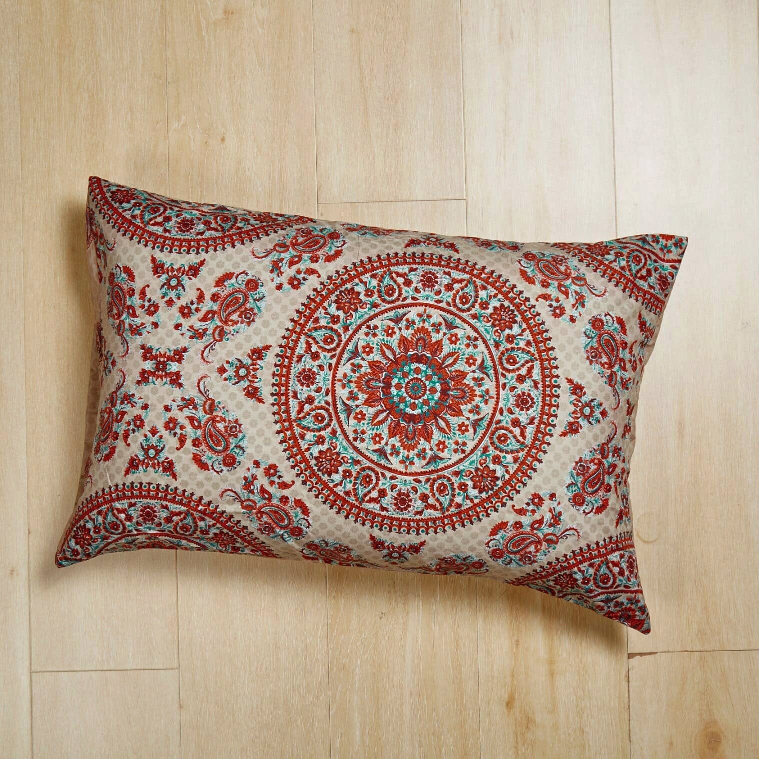 Tache Bohemian Desert Medallion Boteh Paisley Taupe Pillowcases (TJ3502) - Tache Home Fashion