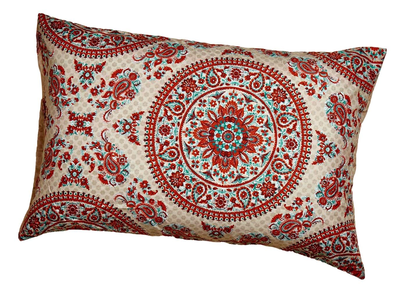 Tache Bohemian Desert Medallion Boteh Paisley Taupe Pillowcases (TJ3502) - Tache Home Fashion