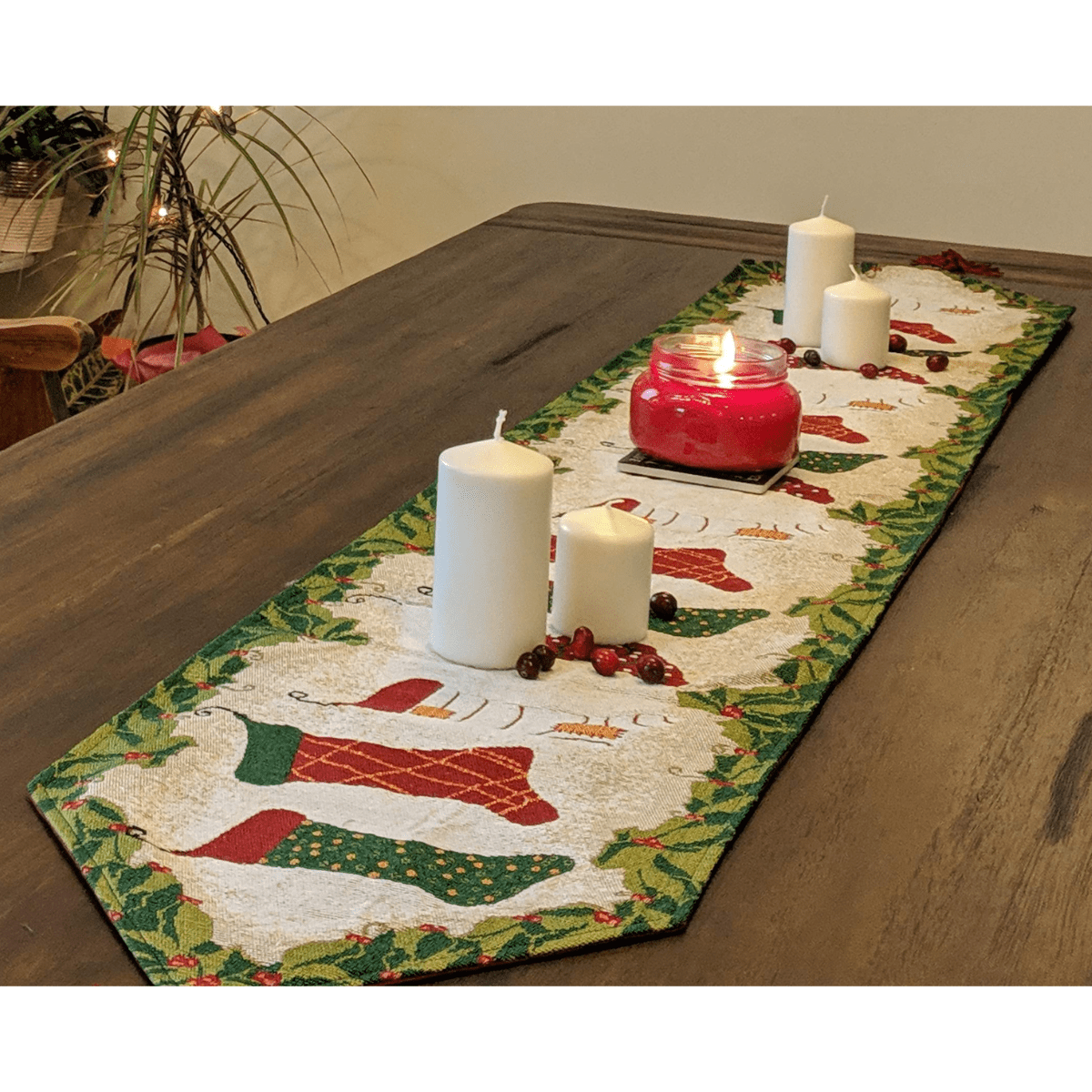 Tache Hang My Stockings By the Fireplace Table Runners (12910) - Tache Home Fashion