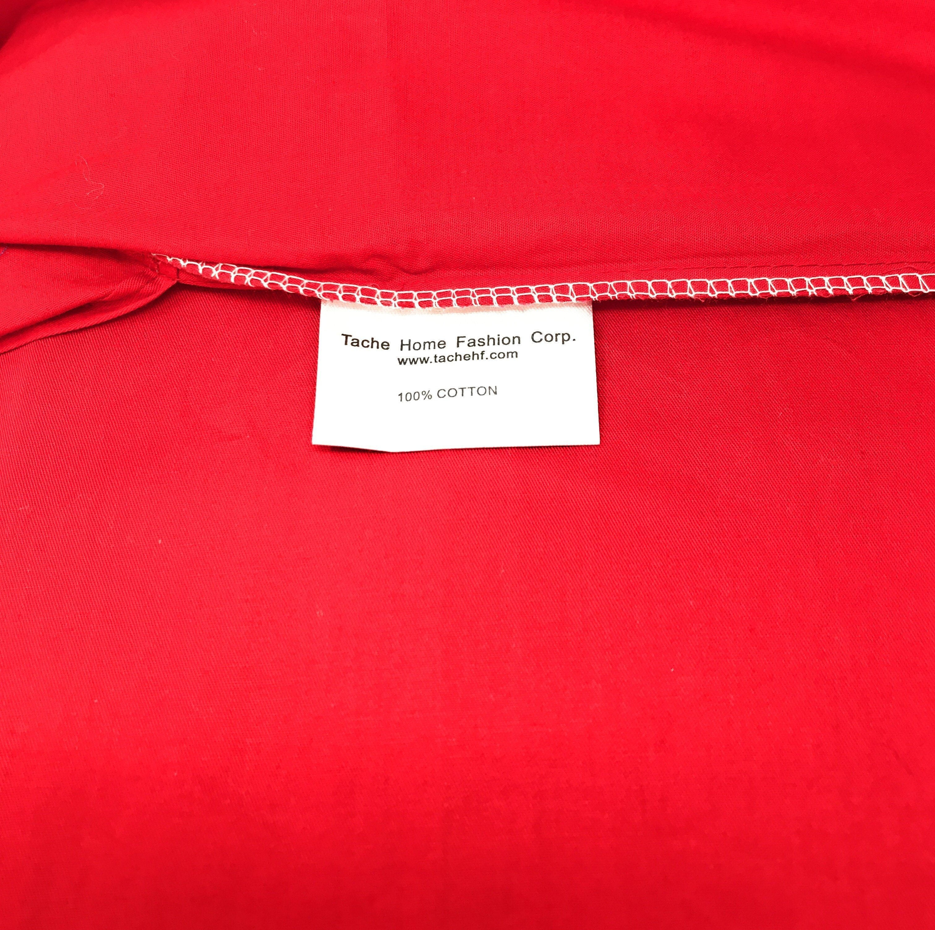 Tache Cotton Vibrant Red Fitted Sheet (BS3PC-R) - Tache Home Fashion