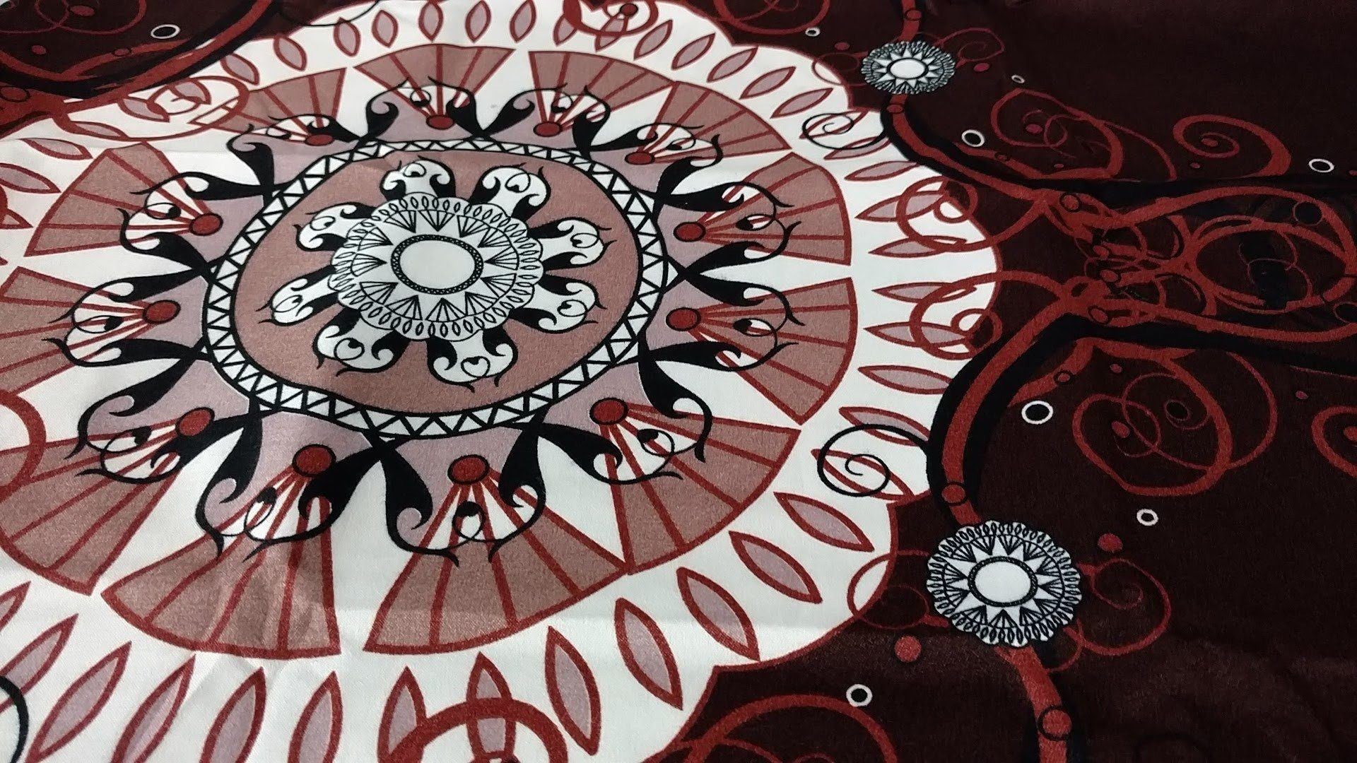 Tache Burgundy Palace Paisley Medallion Bed Sheet Set (2810FITFLT) - Tache Home Fashion