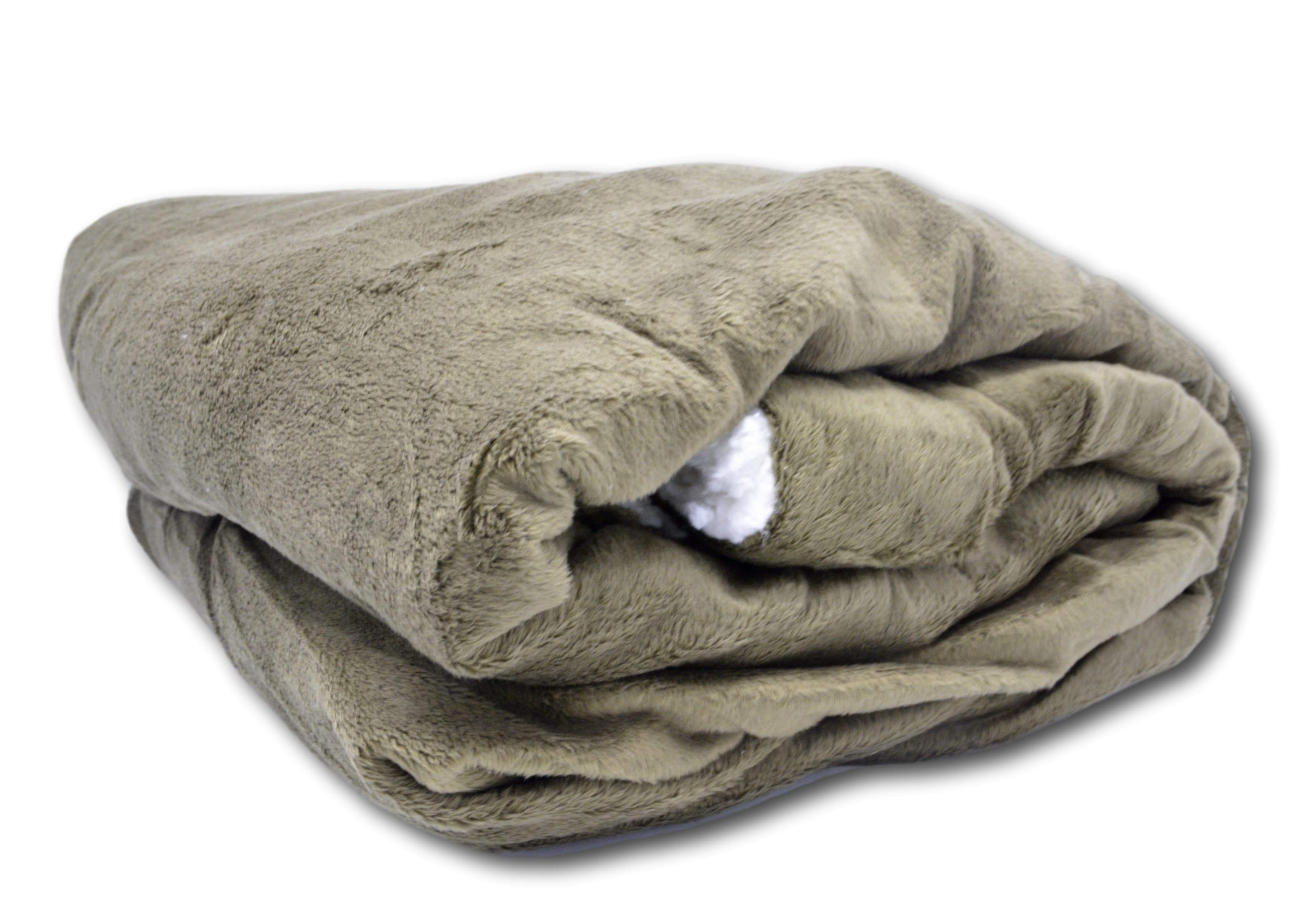 Tache Super Soft Evergreen Micro Fleece Green Sherpa Throw Blanket - Tache Home Fashion