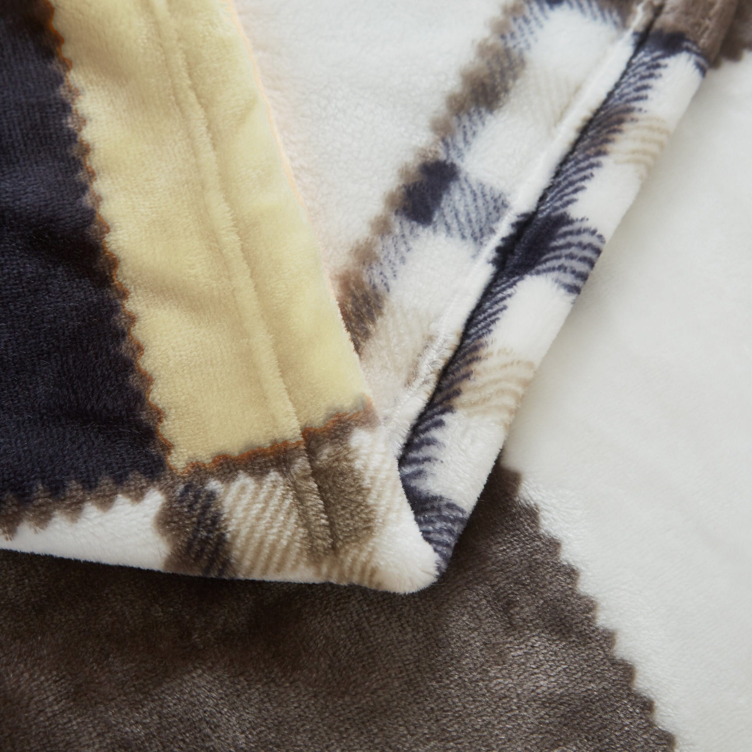 Tache Buttermilk Fall Yellow Brown Farmhouse Super Soft Plaid Patchwork Throw Blanket (4026) - Tache Home Fashion
