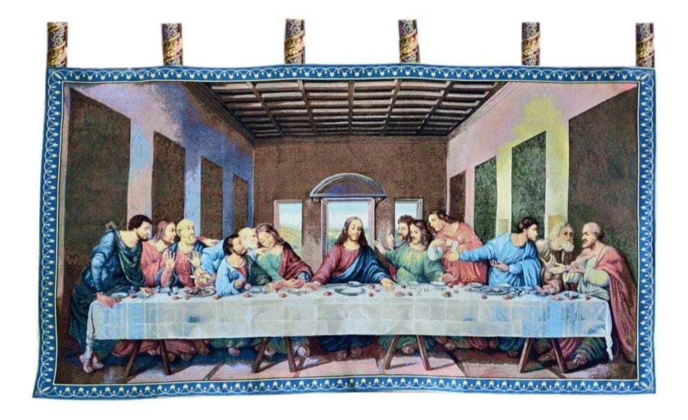 Tache Tapestry The Last Supper Depiction Religious Easter Woven Wall Hanging Art 55 x 27 (9148) - Tache Home Fashion