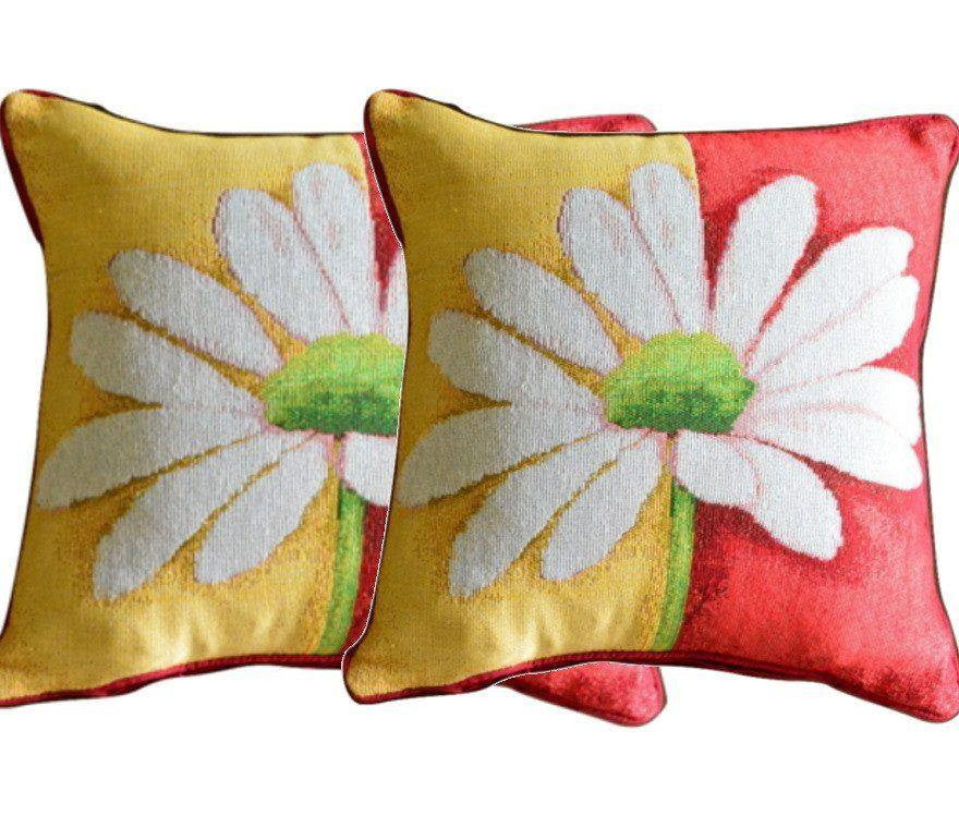 Tache Floral Loves Me Not Daisy Tapestry Throw Pillow Cover (9046) - Tache Home Fashion