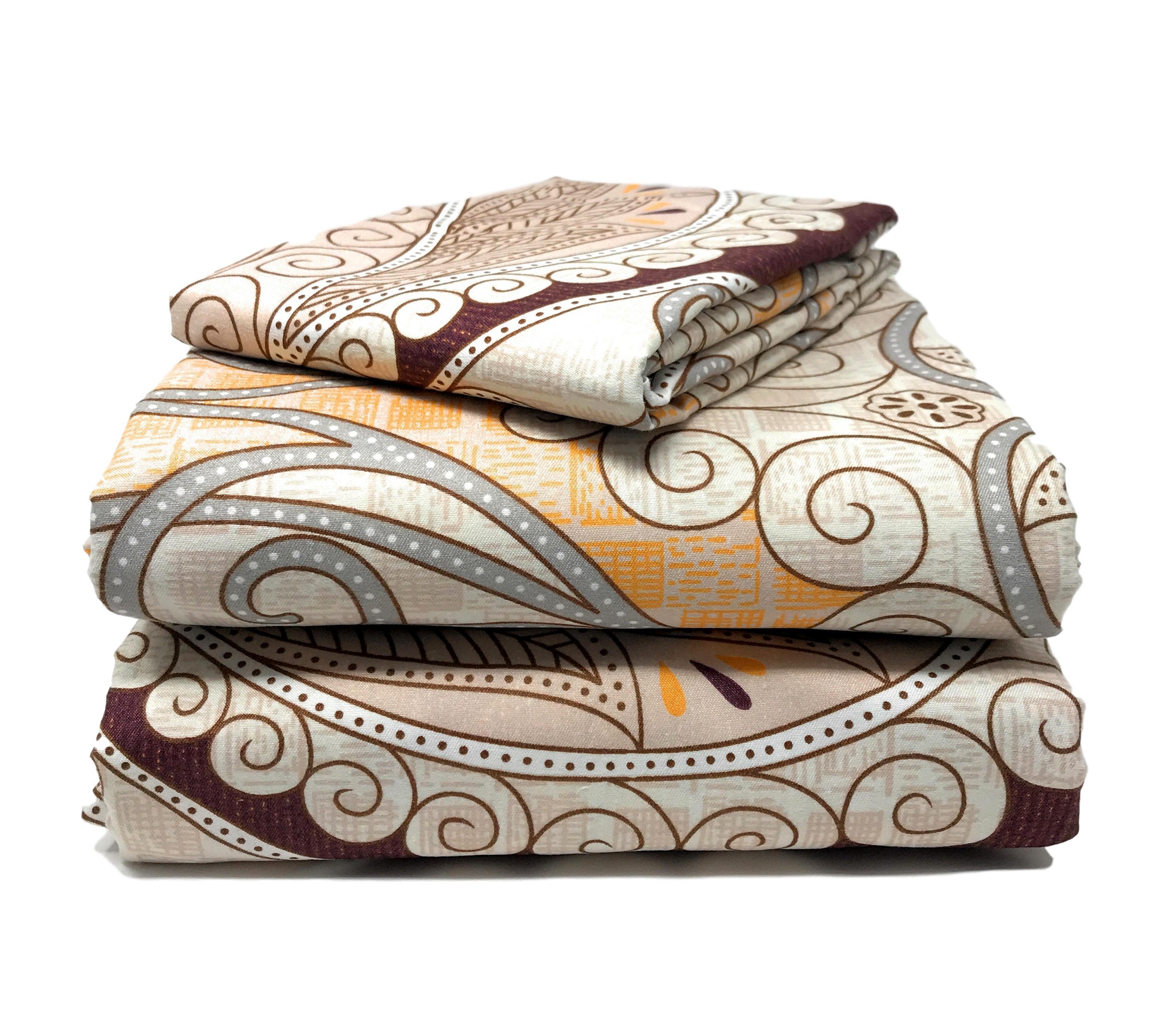 Tache Home Fashion Cotton Stone Wash Coverlet - Rustic Orange Tuscany Mandala Geometric - Queen/King?