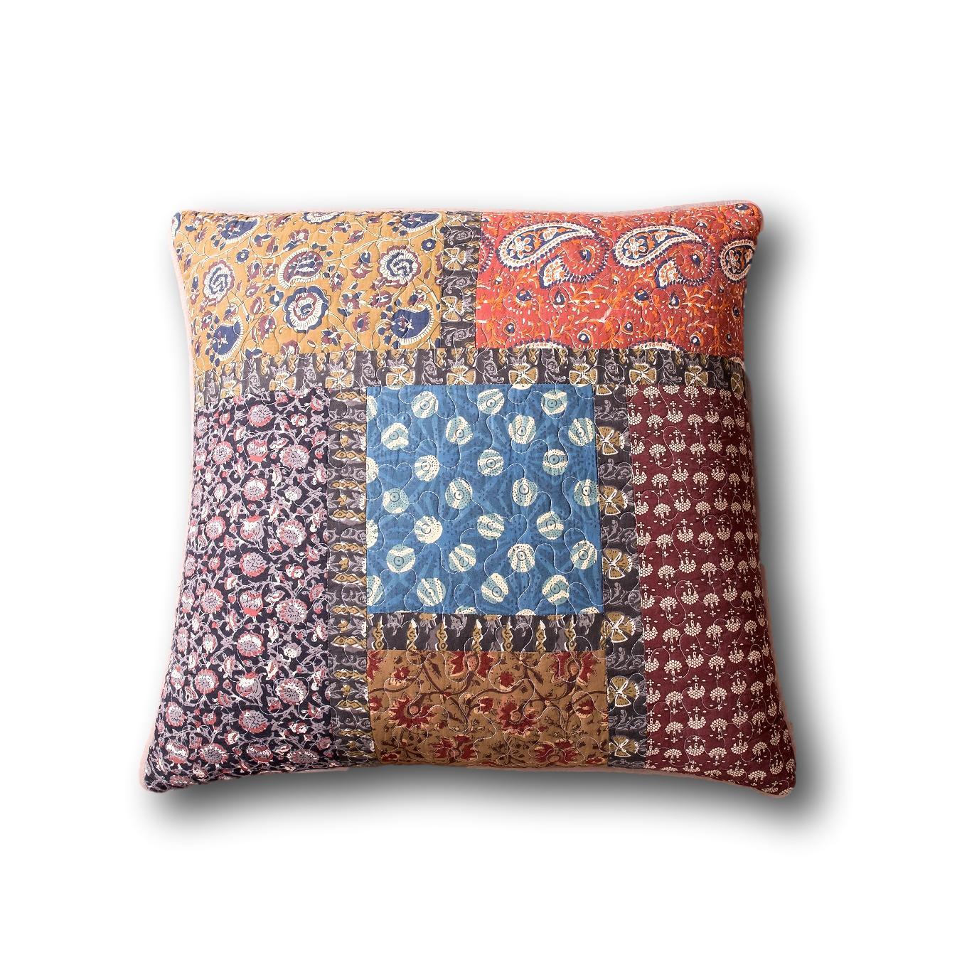 Tache Sunset Blooms Floral Quilted Pillow Cover Patchwork 1 Piece Euro Sham (JHW-825-26X26-EURO) - Tache Home Fashion
