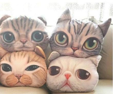 Tache Squishy Cute Cat Realistic Microbead Throw Pillow - Tache Home Fashion