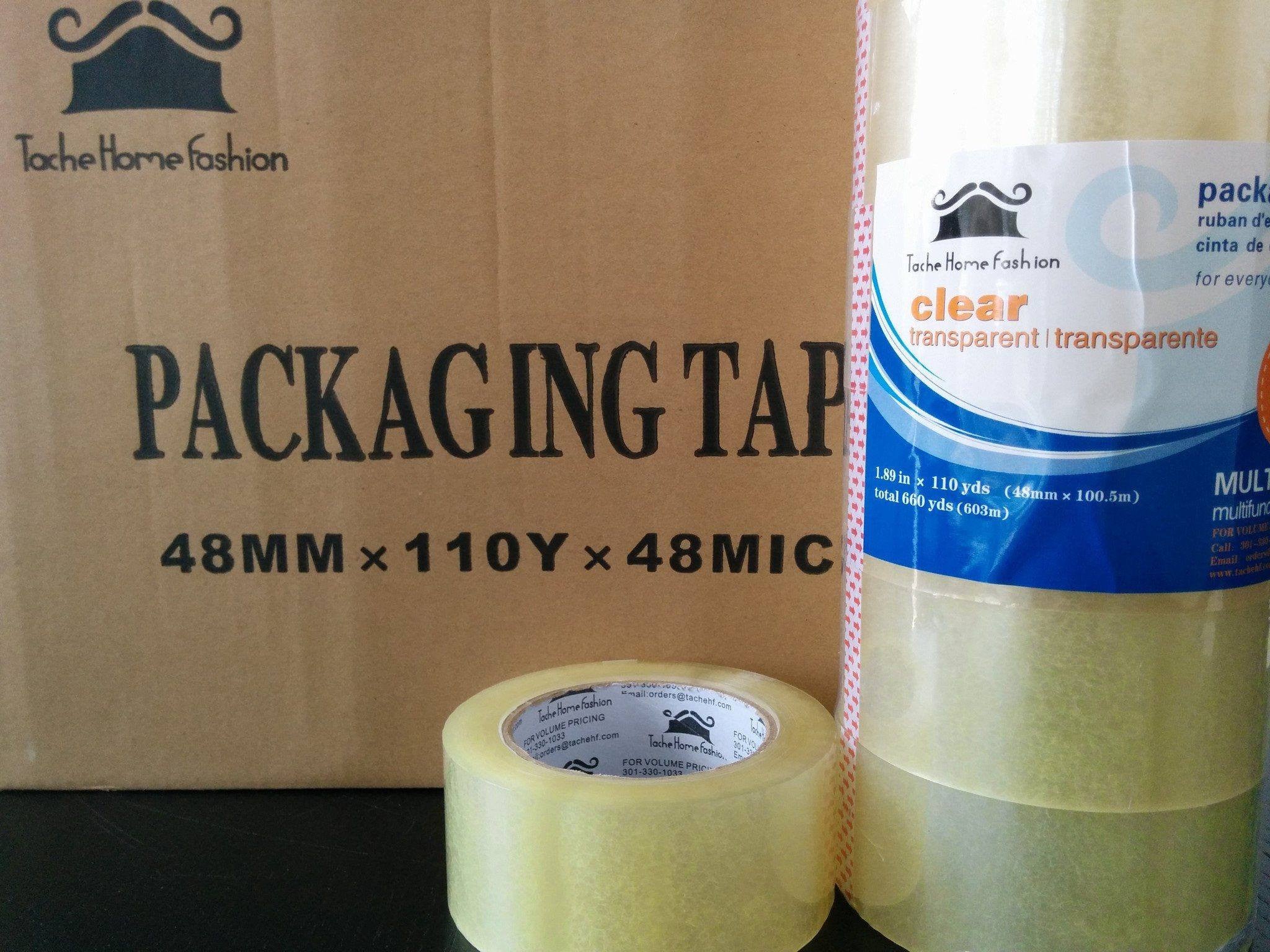 Tache 40 Rolls Clear Acrylic Sealing Packing Tape 1.89 Inches x 110 Yard x 1.89 Mil (SPTAPE-189110) Upgraded - Tache Home Fashion