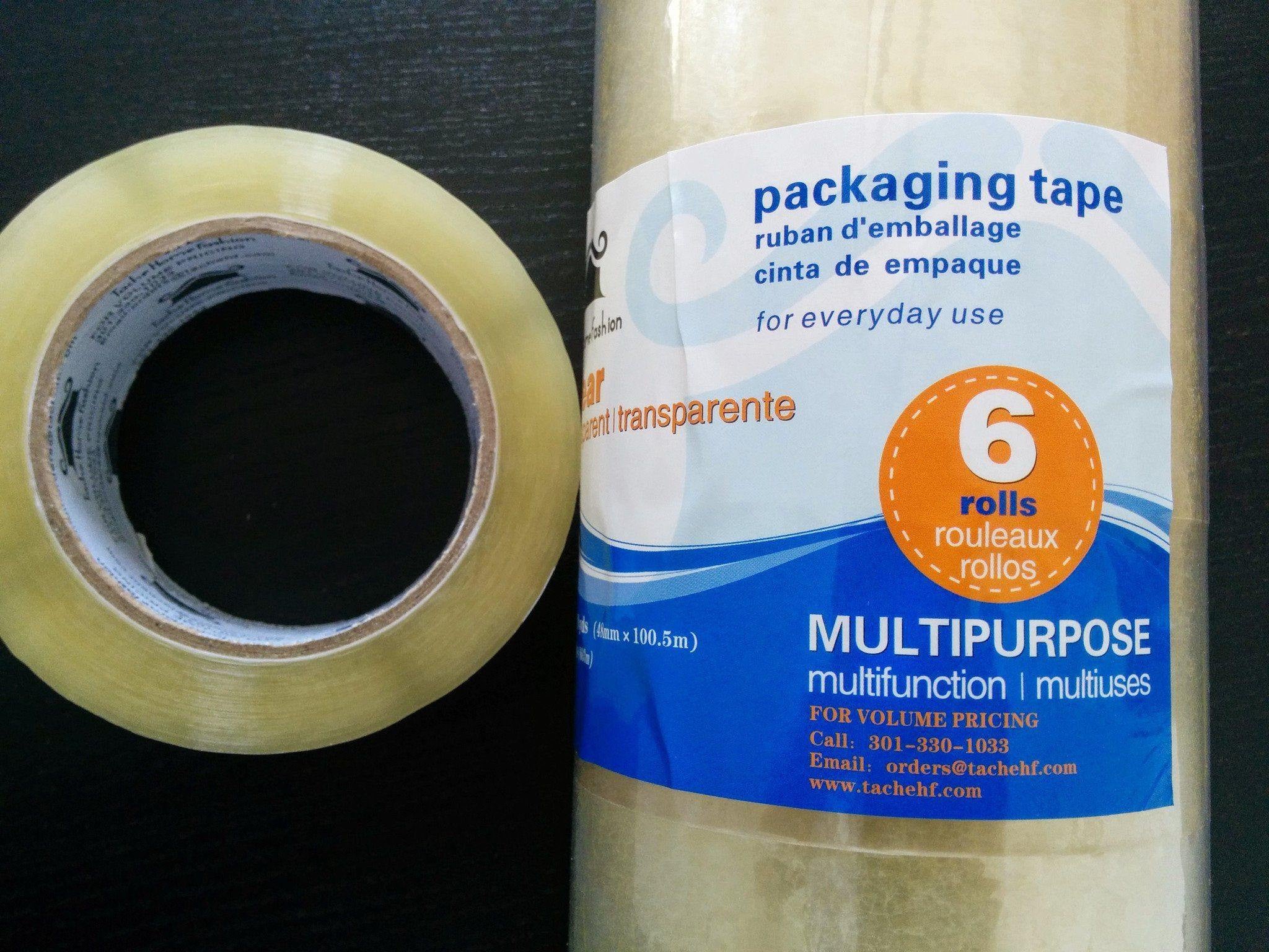 Tache 40 Rolls Clear Acrylic Sealing Packing Tape 1.89 Inches x 110 Yard x 1.89 Mil (SPTAPE-189110) Upgraded - Tache Home Fashion