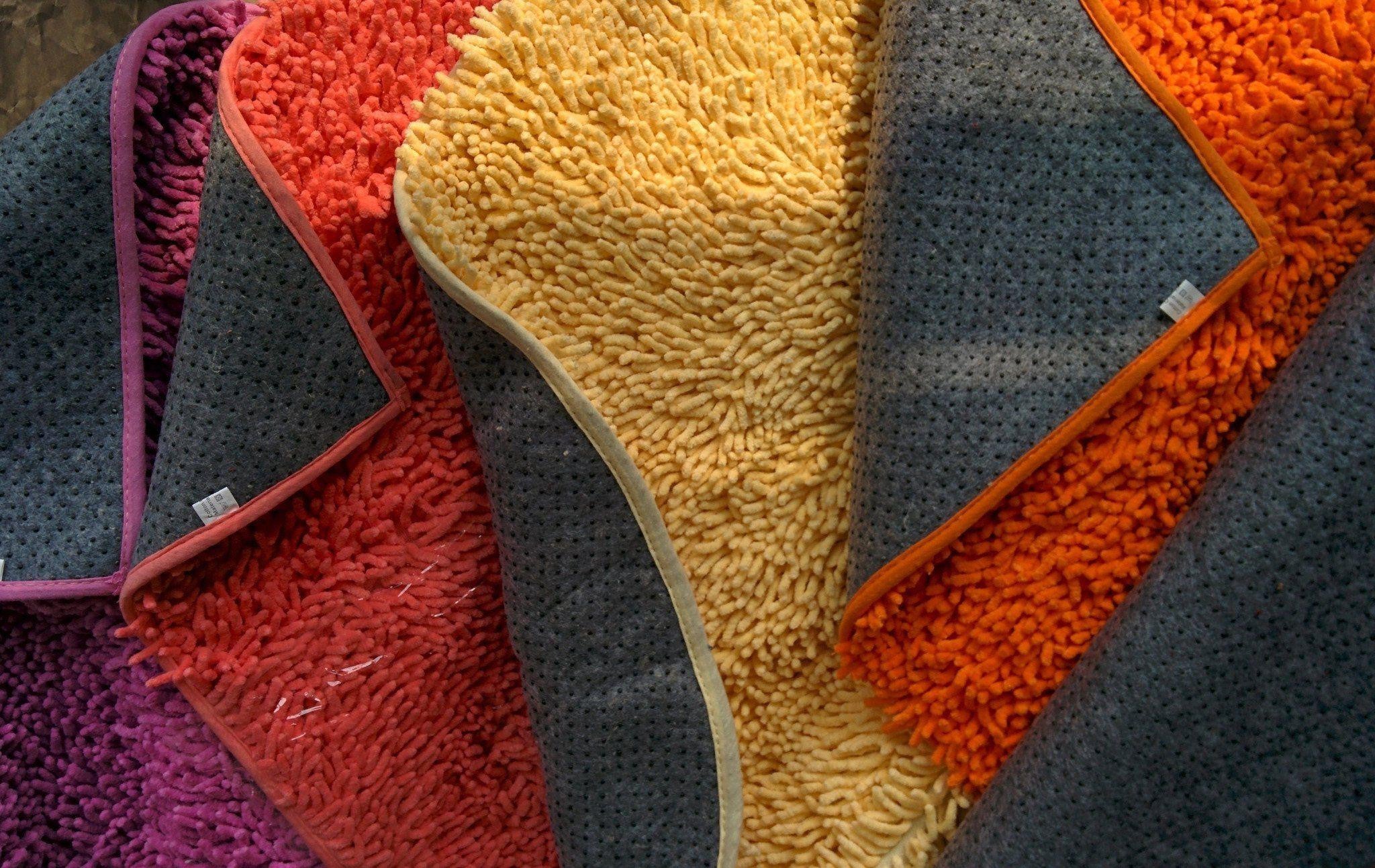 Tache Cotton Chenille Solid Dark Raspberry Red Rug (MAT2032R) - Tache Home Fashion