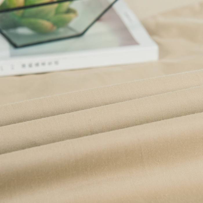DaDa Bedding Poplin Cotton Tan Beige Fitted Sheet and Pillowcase (JHW-546) - Tache Home Fashion