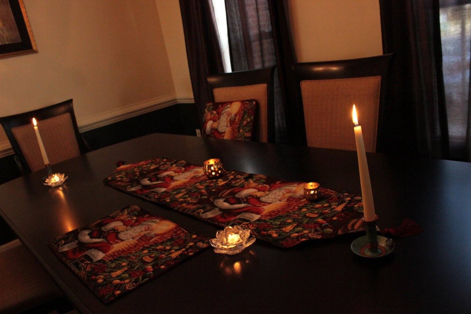 Tache Festive Down the Chimney Woven Tapestry Table Runners (DB11533) - Tache Home Fashion