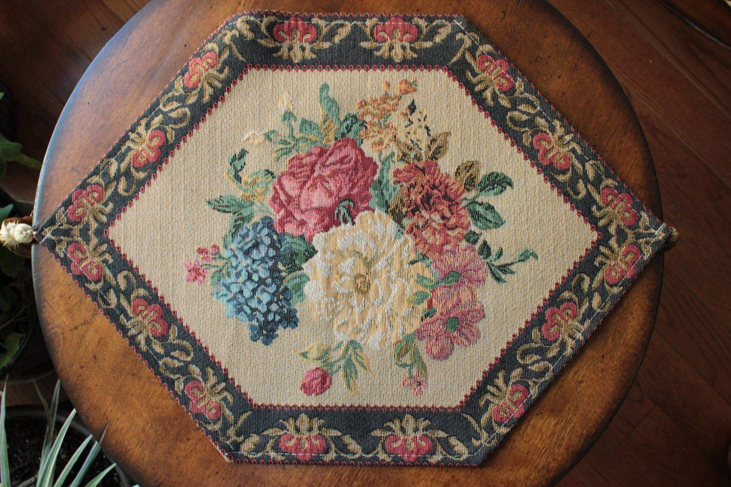 Tache Set of 3 Colorful Country Rustic Floral Morning Awakening Table Runner Set (3089B) - Tache Home Fashion