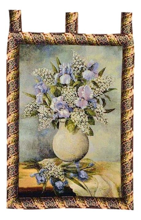 Tache Tapestry Captured Wildflowers Purple Floral Wall Hanging Art 27 x 20 (DC14110) - Tache Home Fashion