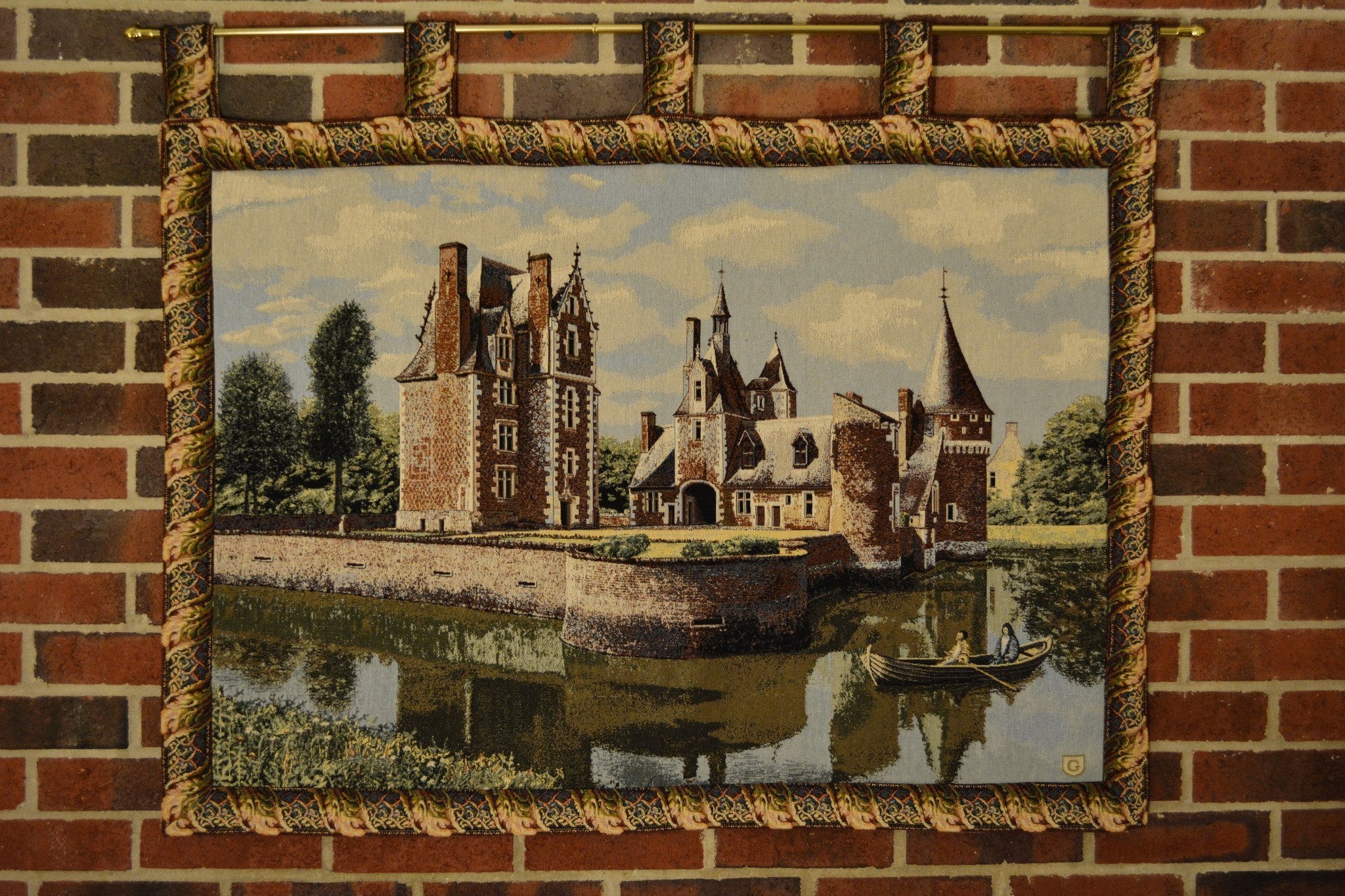 Tache Tapestry Victorian Summertime Manor Landscape Woven Wall Hanging (3562HL2) - Tache Home Fashion