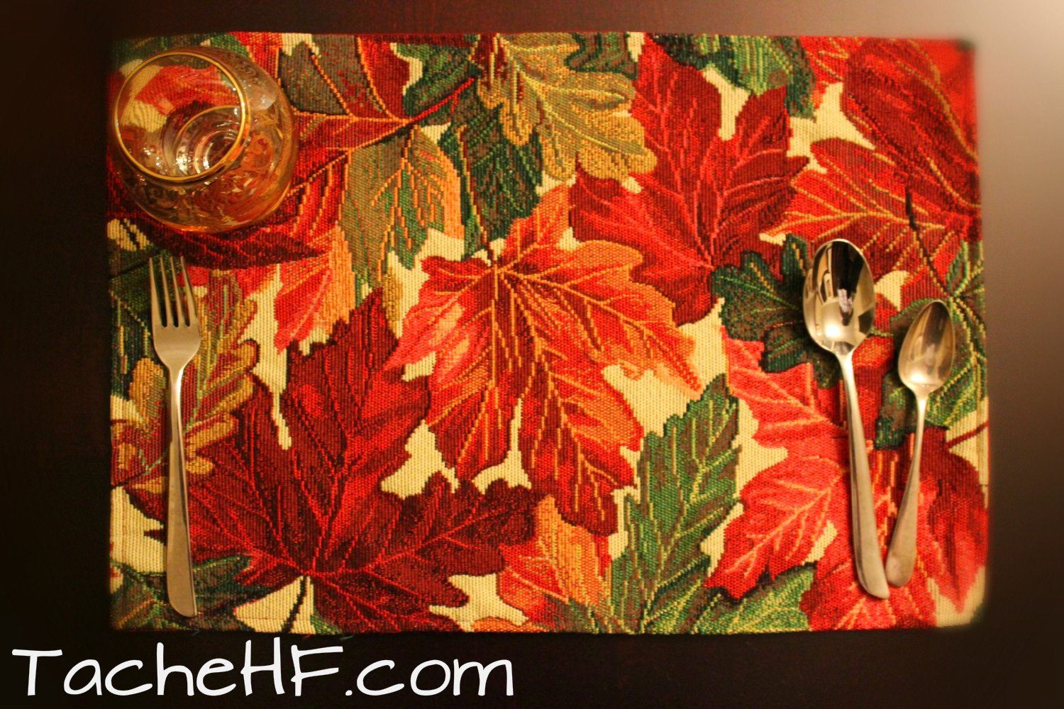 Tache Leaves Fall Foliage Thanksgiving Tapestry Placemat