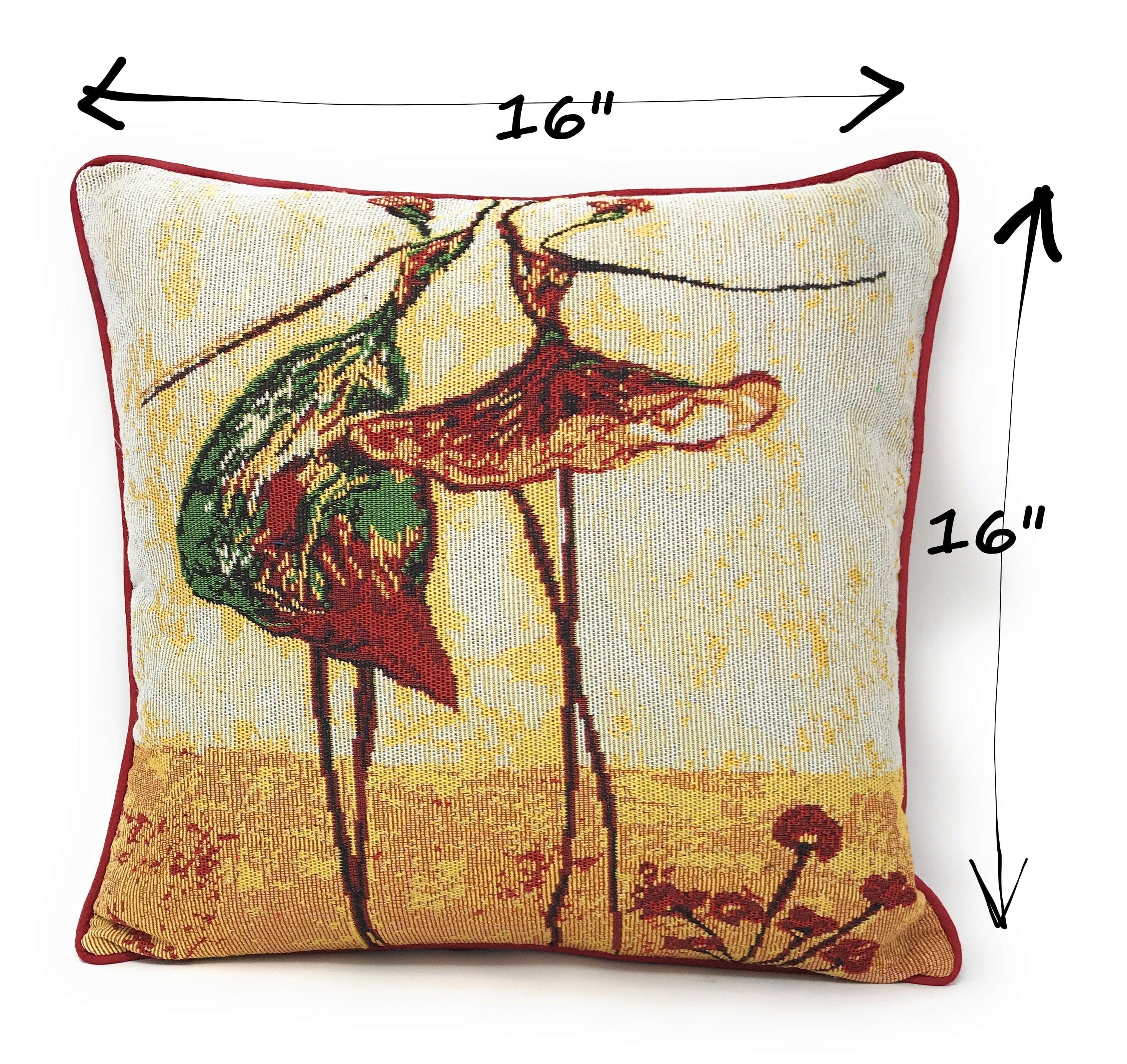 Tache Abstract Ballerina Art Golden Beige Woven Tapestry Throw Pillow Cover (18110) - Tache Home Fashion