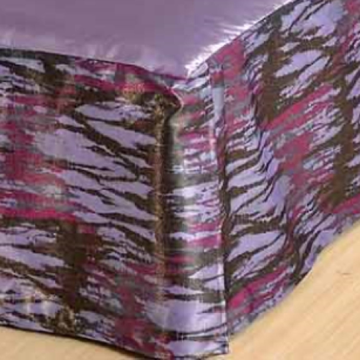 Tache Abstract Mixed Purple Satin Tailored Platform 14" Bed Skirt Dust Ruffle (BSK-4362L)