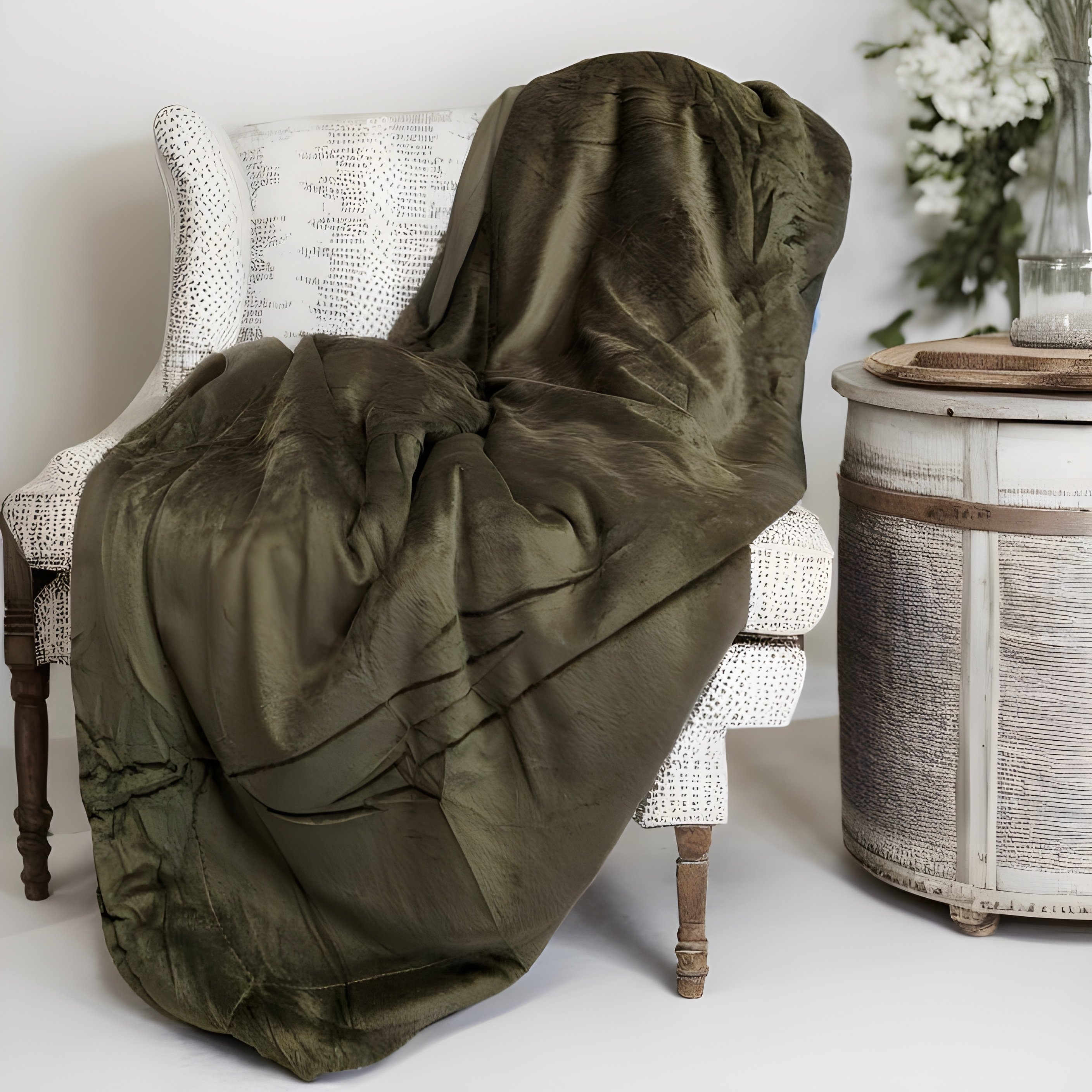 Tache Super Soft Evergreen Micro Fleece Green Sherpa Throw Blanket - Tache Home Fashion
