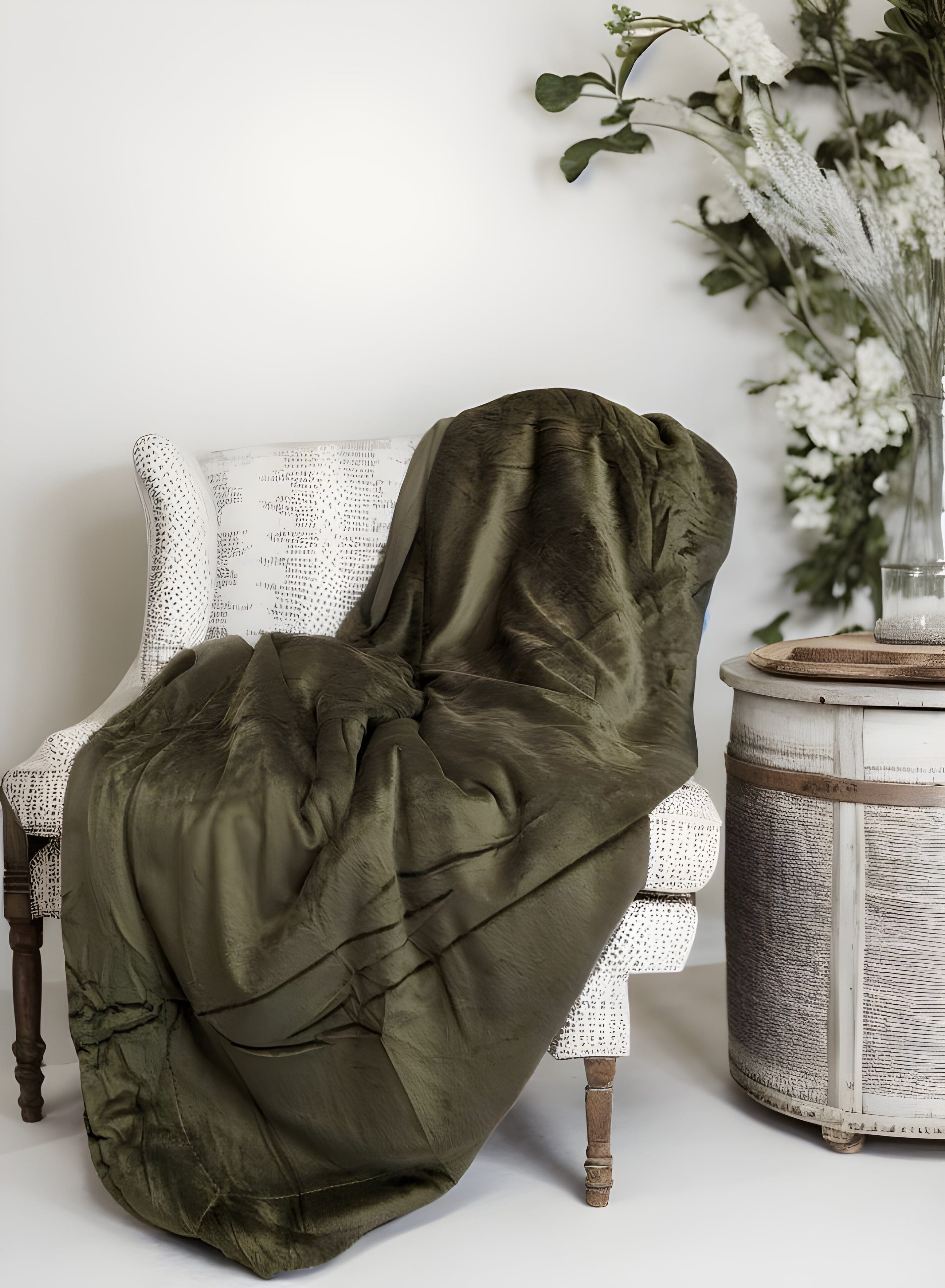 Tache Super Soft Evergreen Micro Fleece Green Sherpa Throw Blanket - Tache Home Fashion